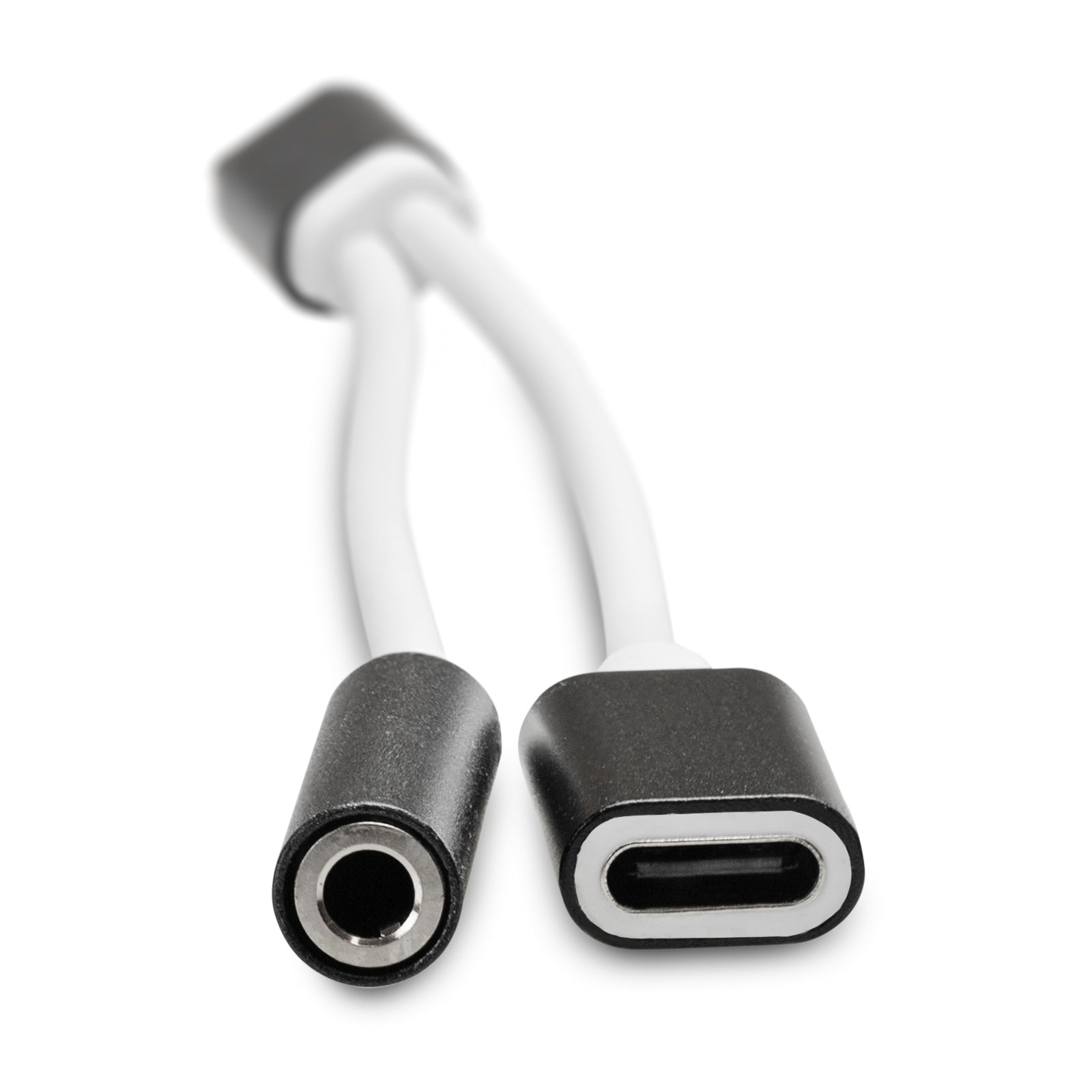 Xccess USB-C Splitter with 3.5mm Jack White/Black