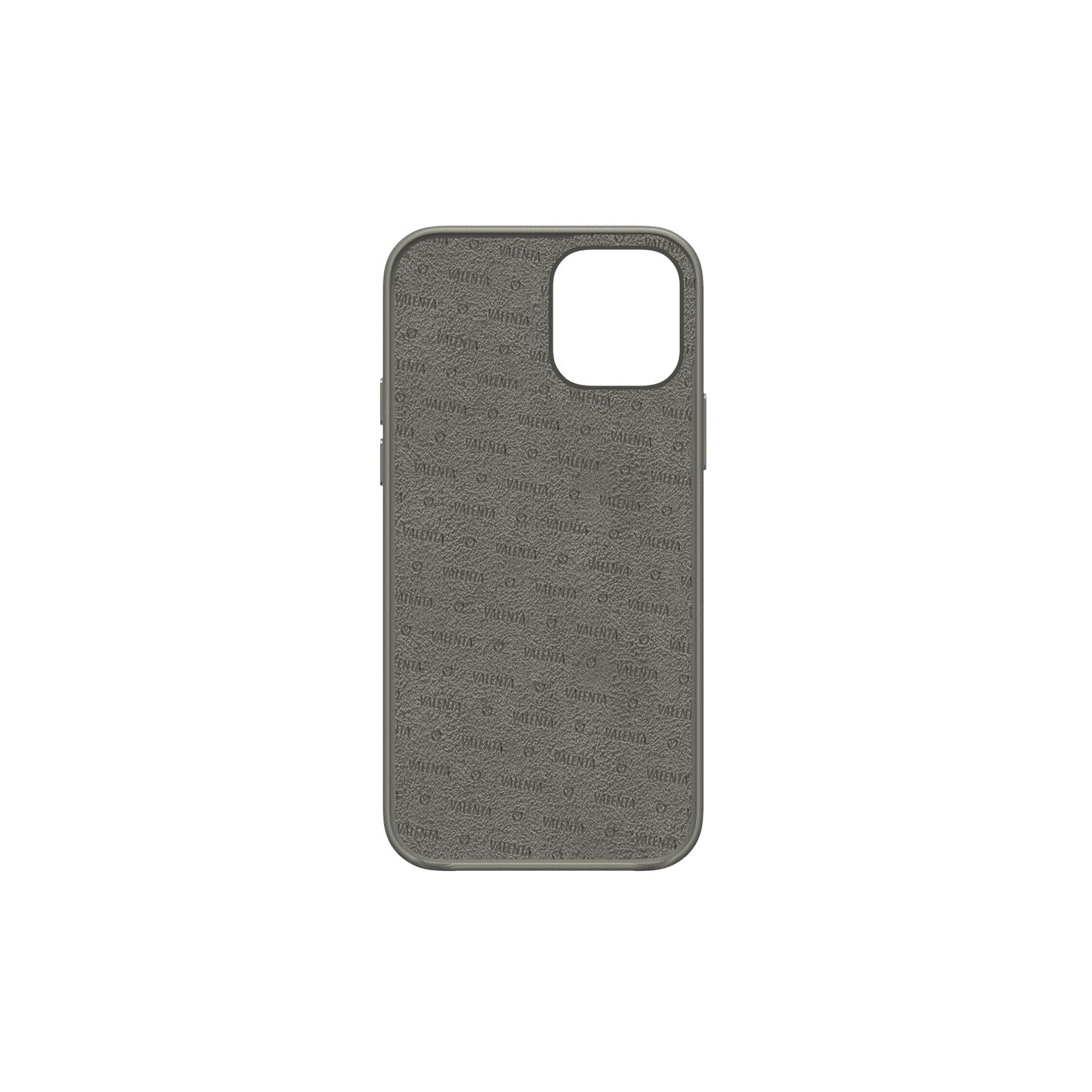 Valenta Leather Back Cover Snap Luxe Apple iPhone 13 Mini Grey