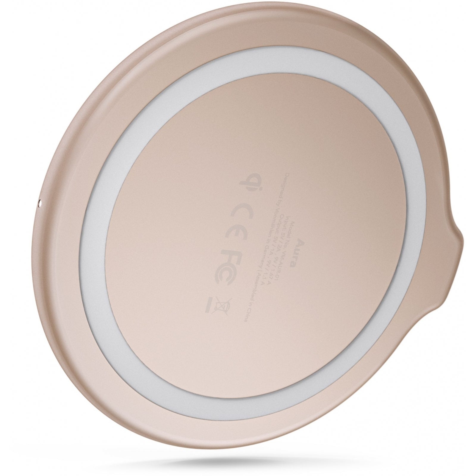 Vonmählen Aura Wireless Charging Pad Glass 7.5W/10W/15W Cool Grey/Rose Gold
