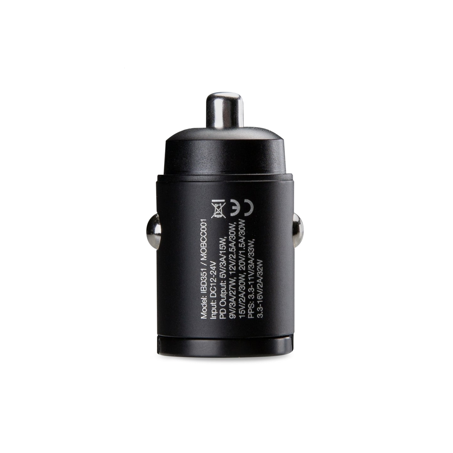 Mobilize Car Charger USB-C 30W with PD/PPS Black