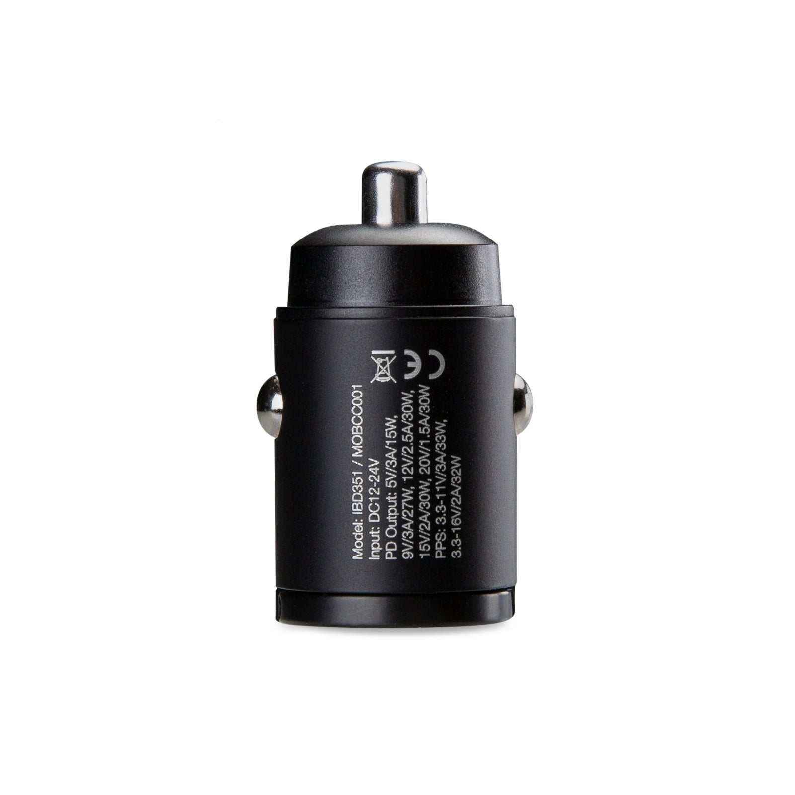 Mobilize Car Charger USB-C 30W with PD/PPS Black