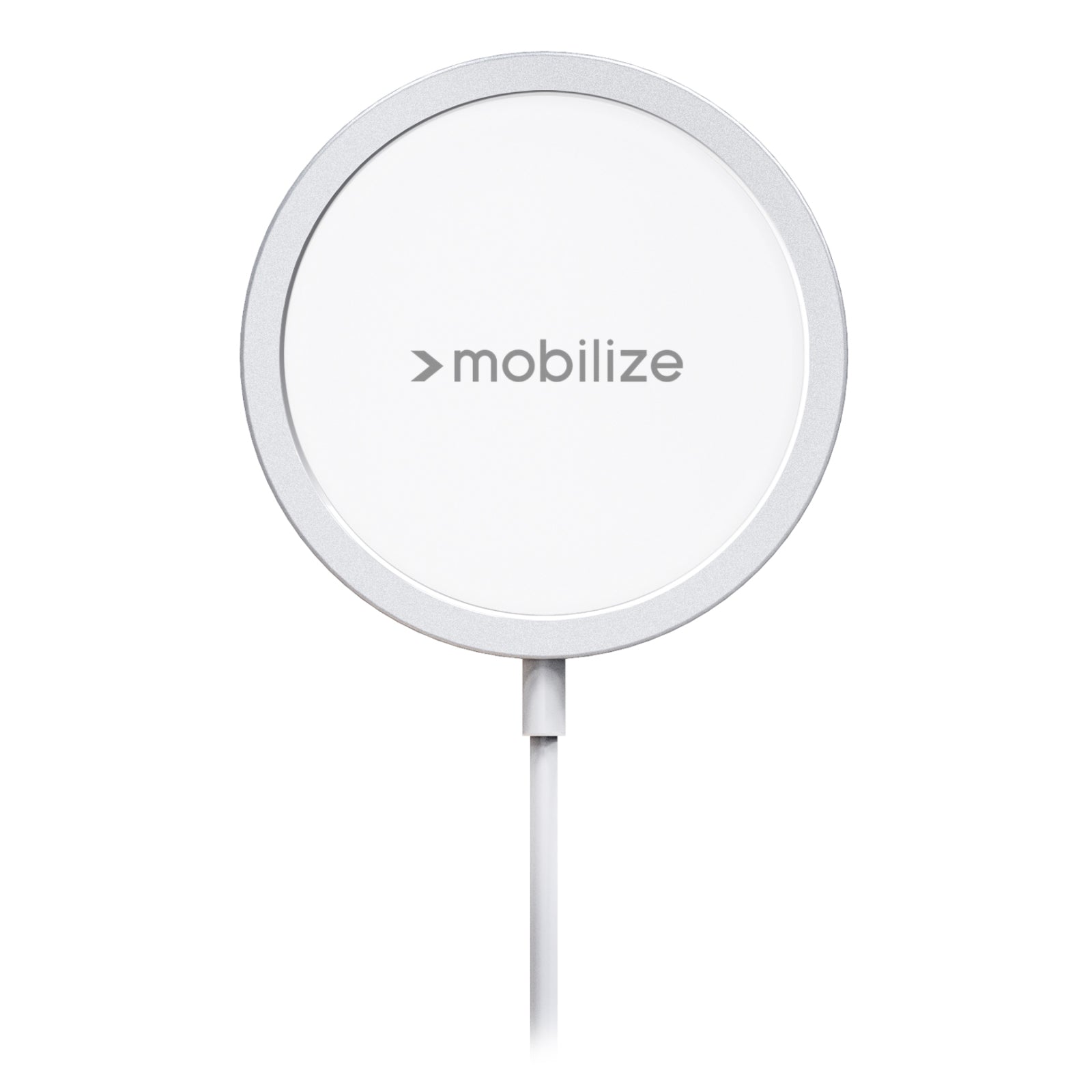 Mobilize Magnetic Wireless Charger Magsafe Compatible 15W White Aluminium