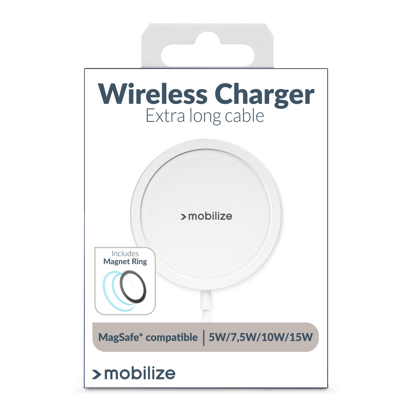 Mobilize Magnetic Wireless Charger Magsafe Compatible 15W White Aluminium