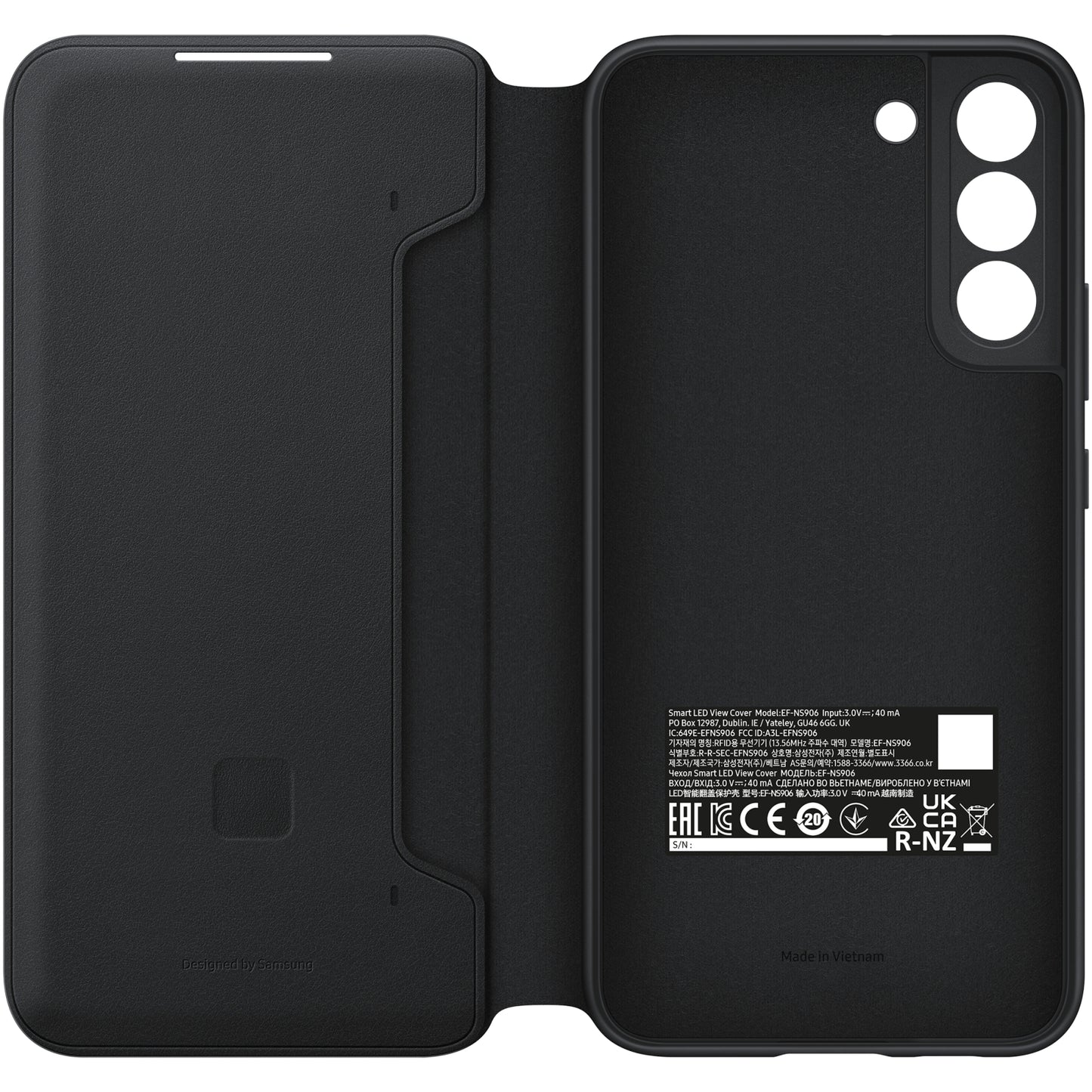 EF-NS906PBEGWW Samsung LED View Cover Galaxy S22+ 5G Black