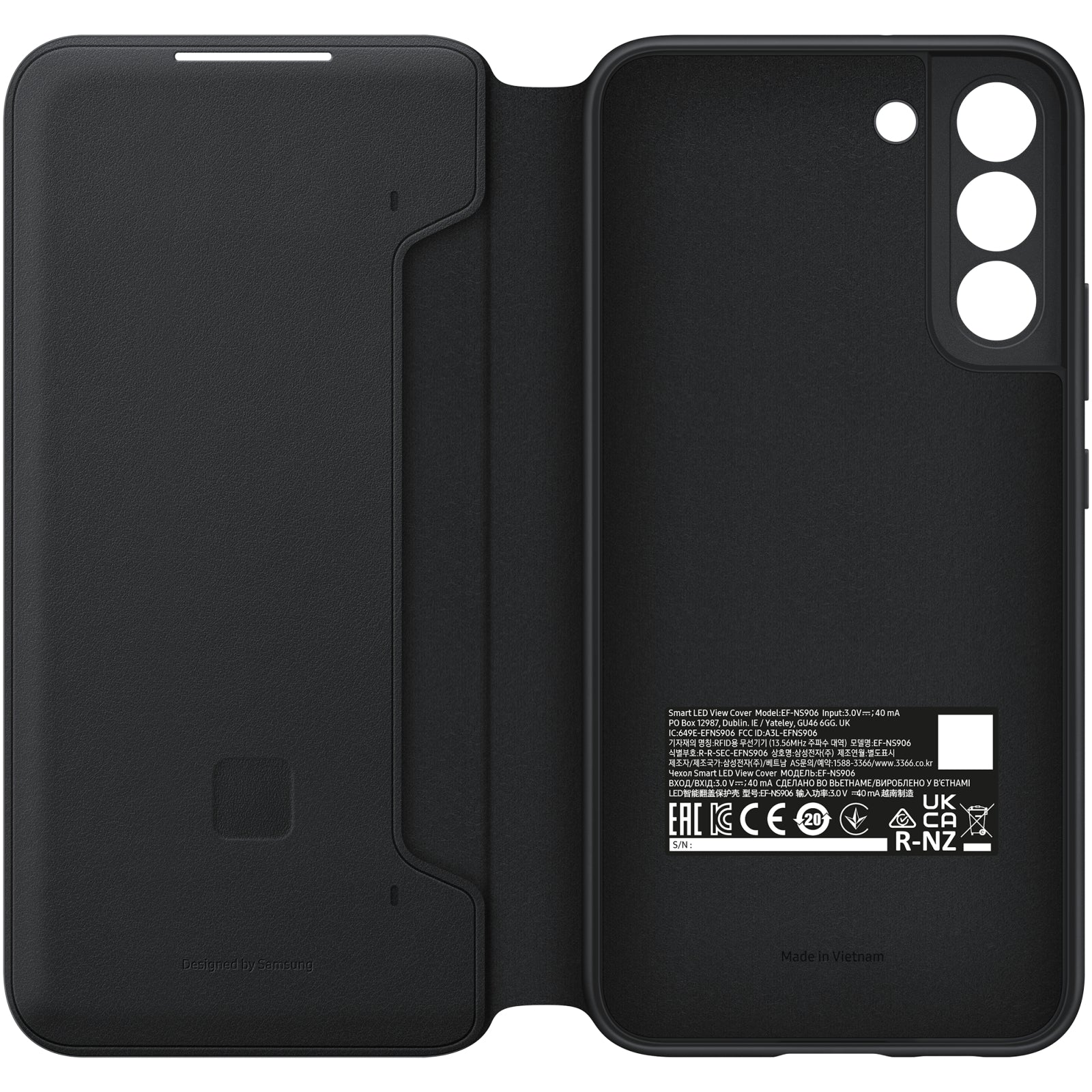 EF-NS906PBEGWW Samsung LED View Cover Galaxy S22+ 5G Black