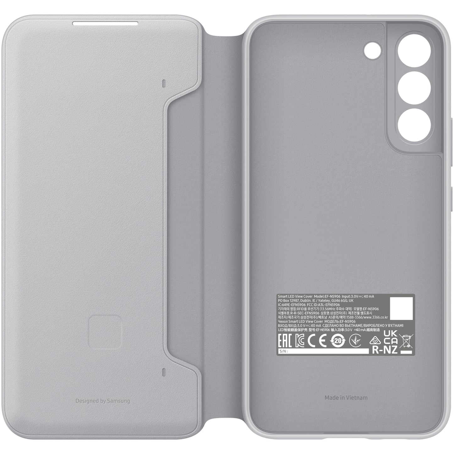 EF-NS906PJEGWW Samsung LED View Cover Galaxy S22+ 5G Light Grey