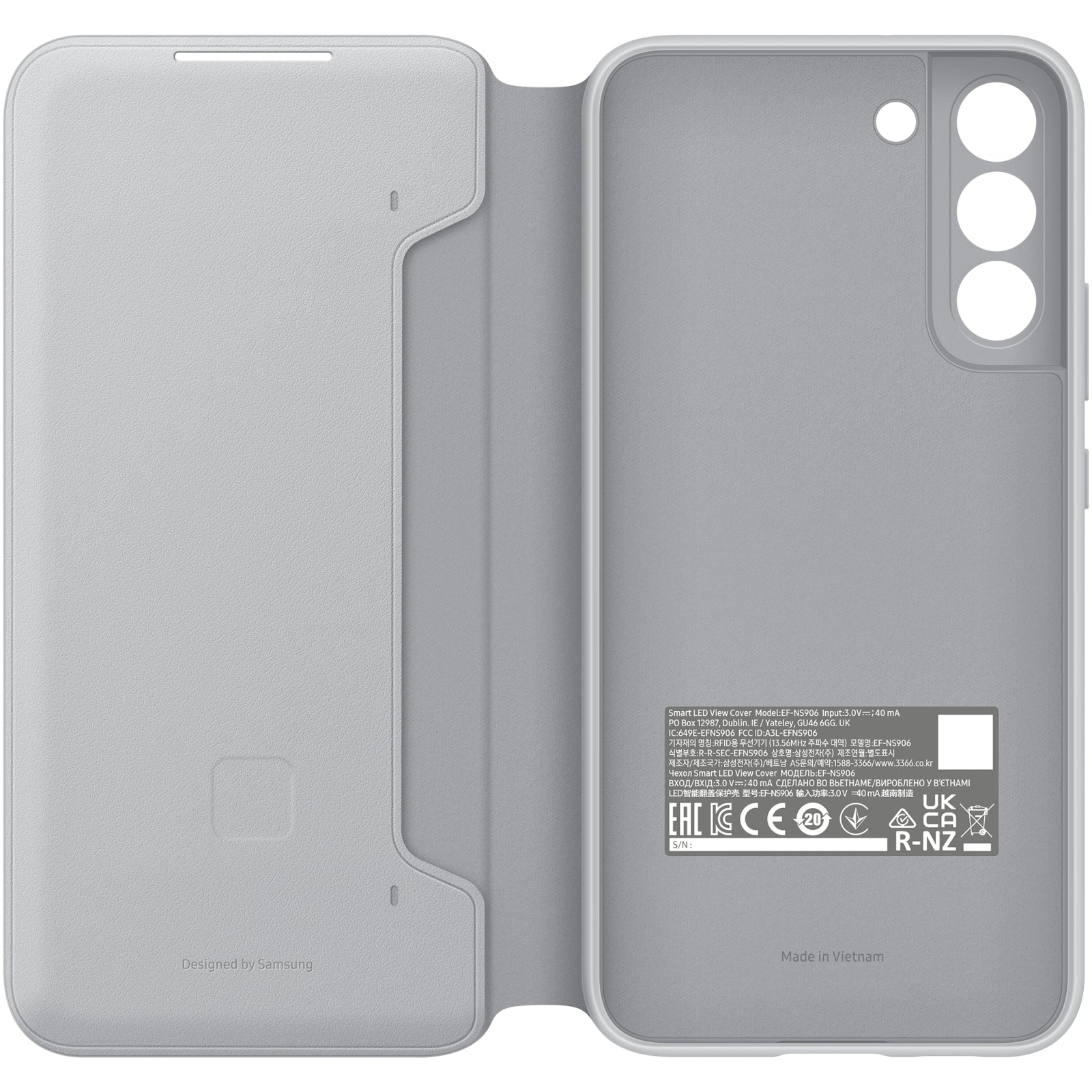EF-NS906PJEGWW Samsung LED View Cover Galaxy S22+ 5G Light Grey