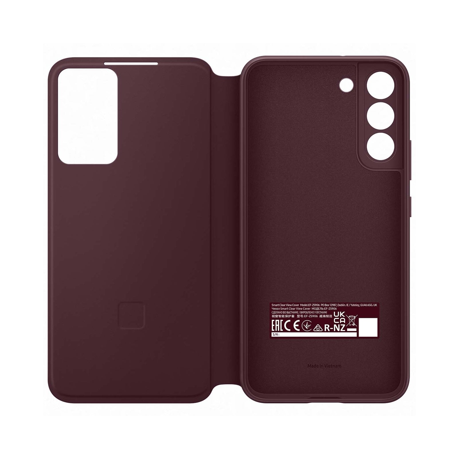 EF-ZS906CEEGEE Samsung Smart Clear View Cover Galaxy S22+ 5G Burgundy