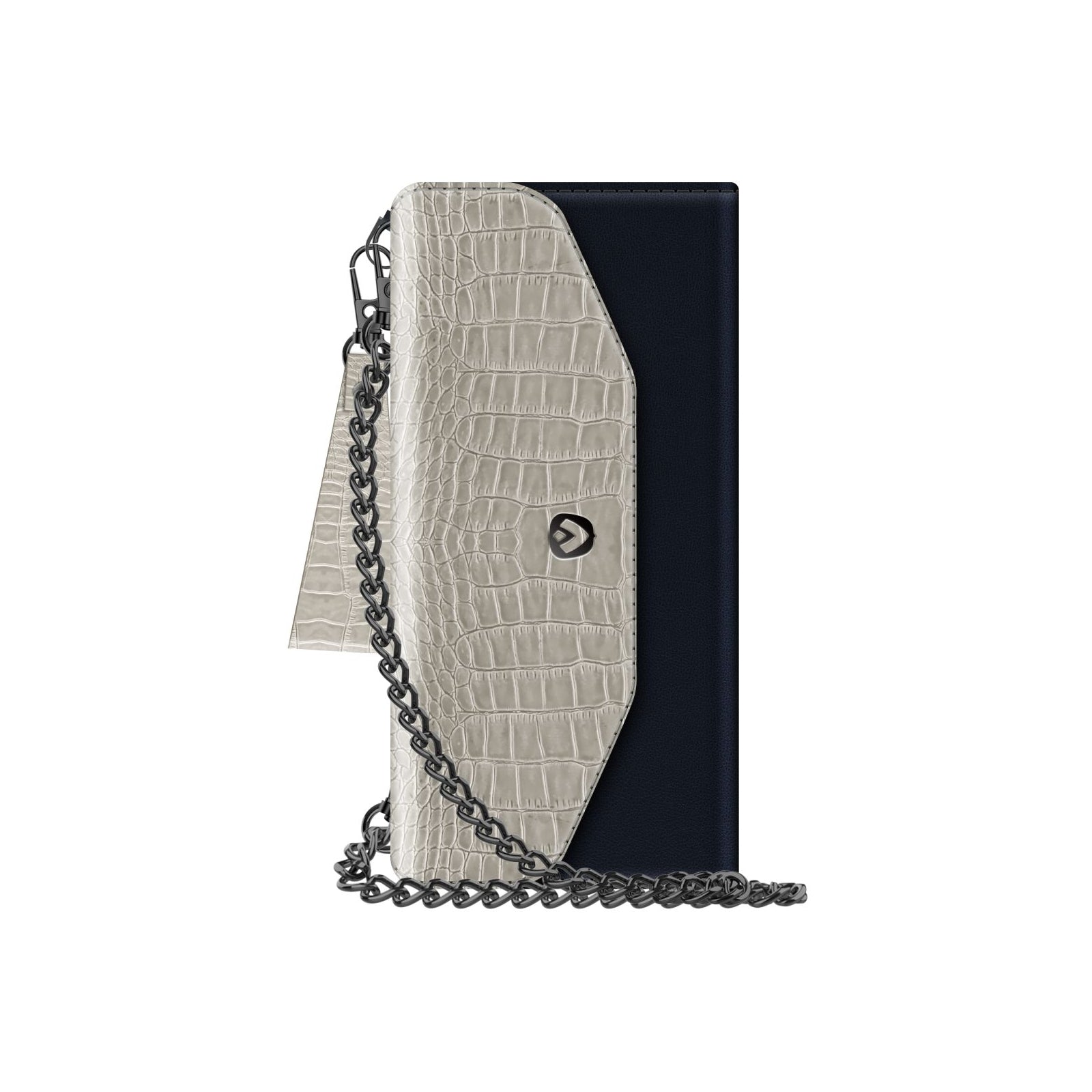 Valenta Clutch Croco Case Snap Universal Large Black