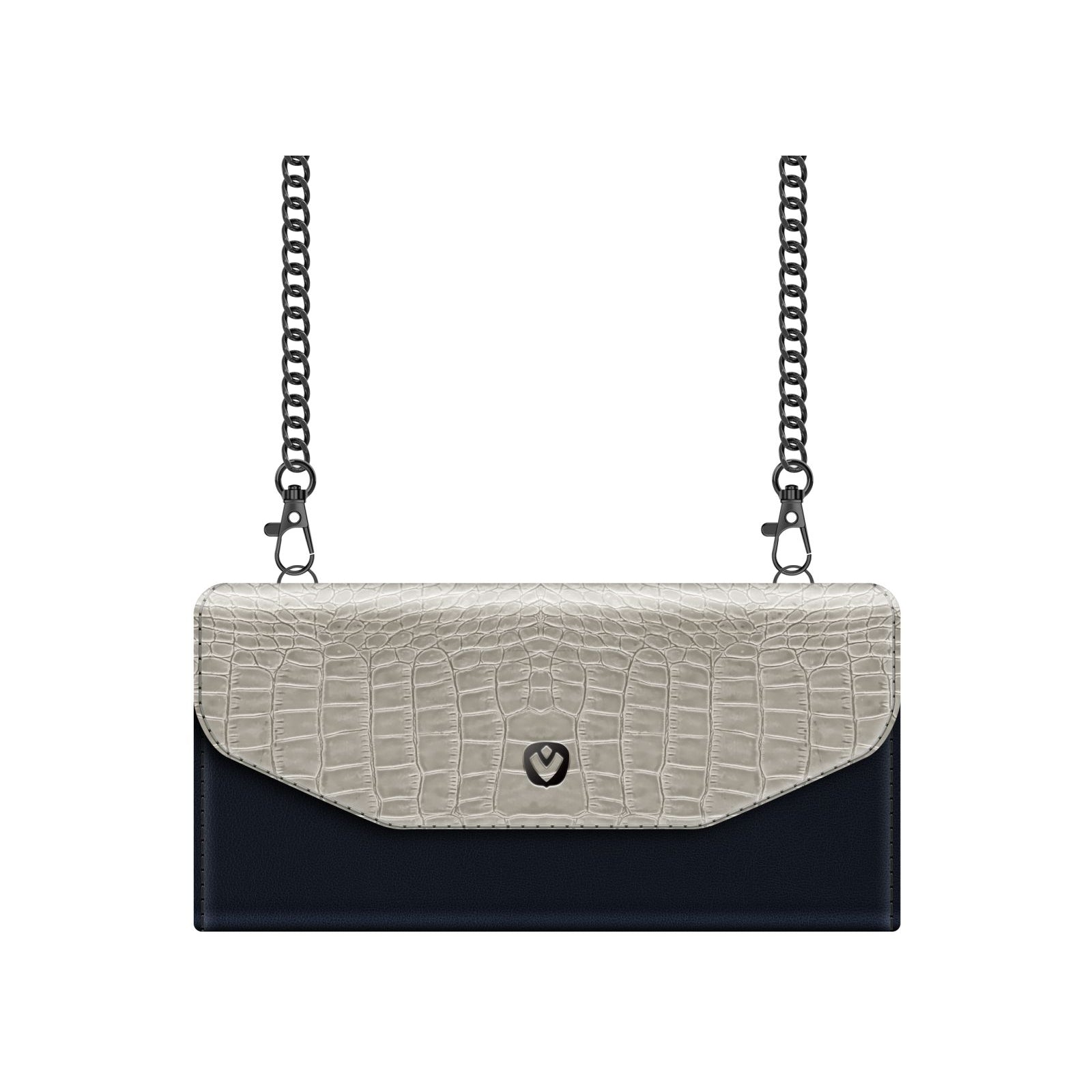 Valenta Clutch Croco Case Snap Universal Large Black