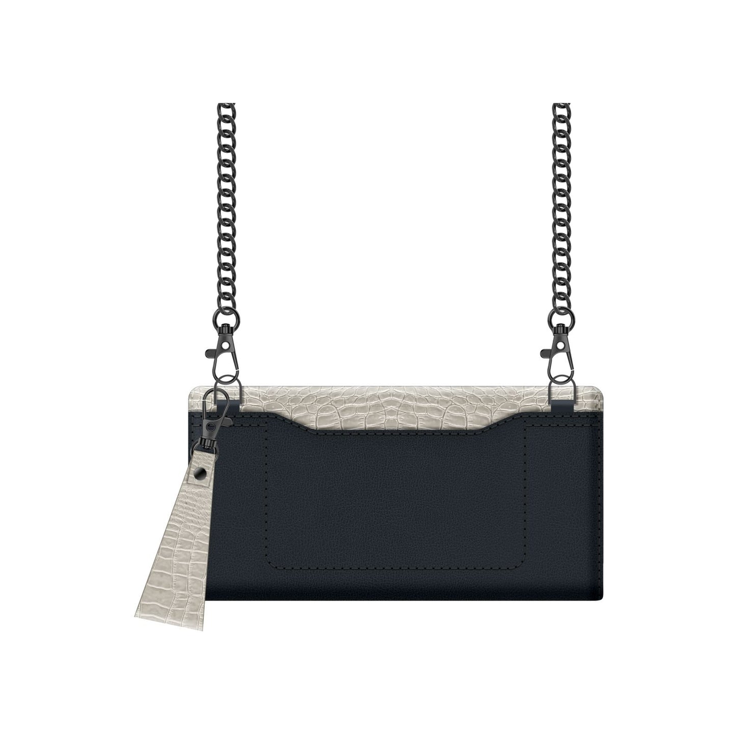 Valenta Clutch Croco Case Snap Universal Large Black
