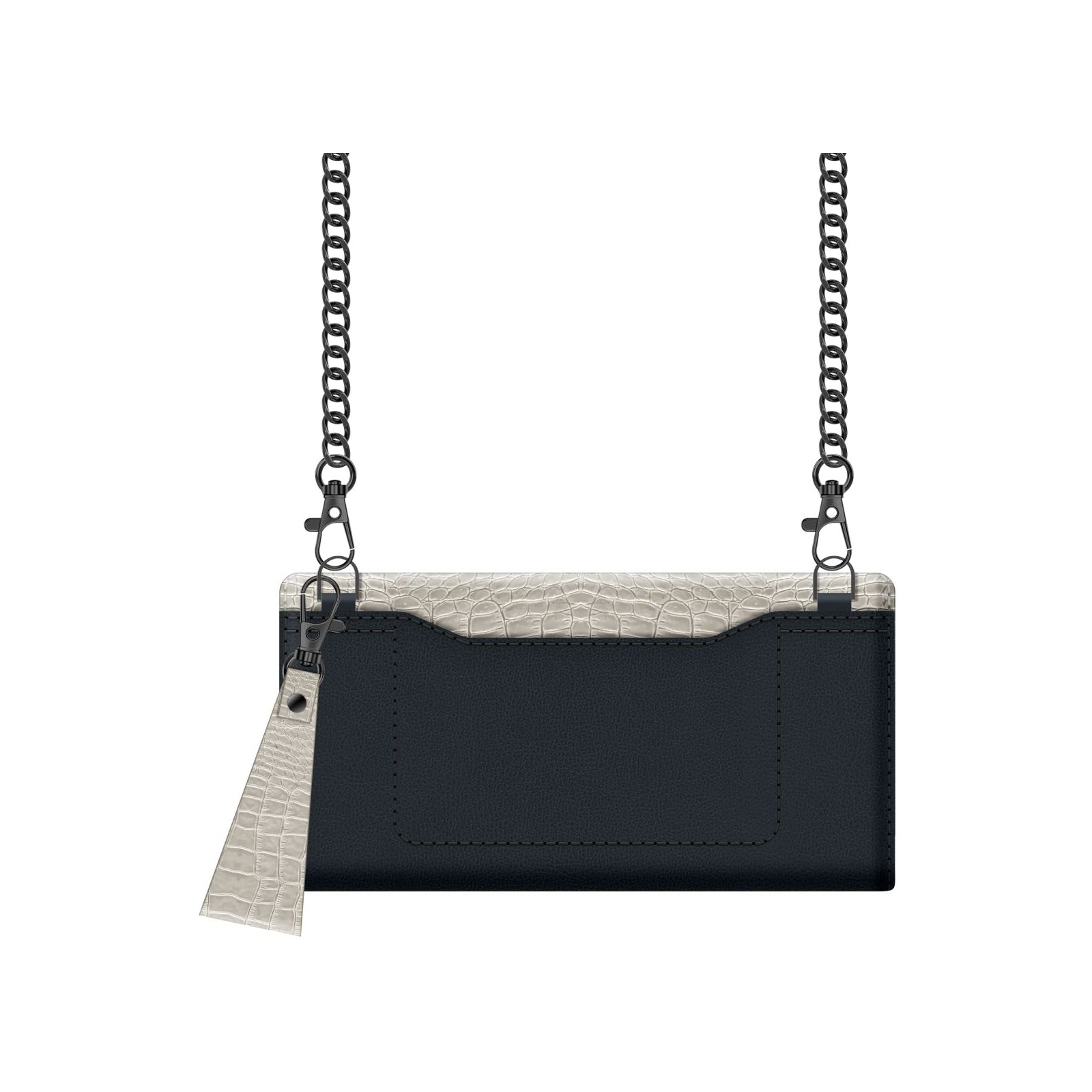 Valenta Clutch Croco Case Snap Universal Large Black