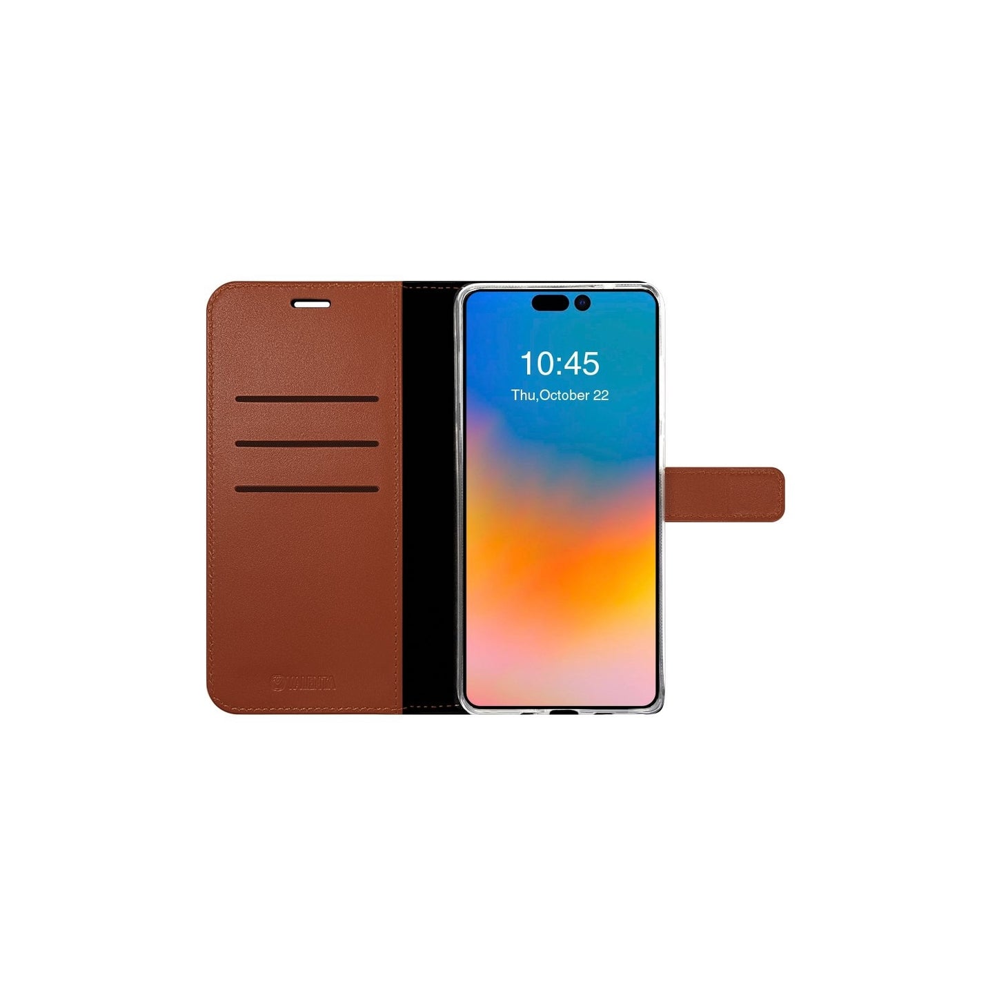 Valenta Book Case Gel Skin Apple iPhone 14 Pro Brown