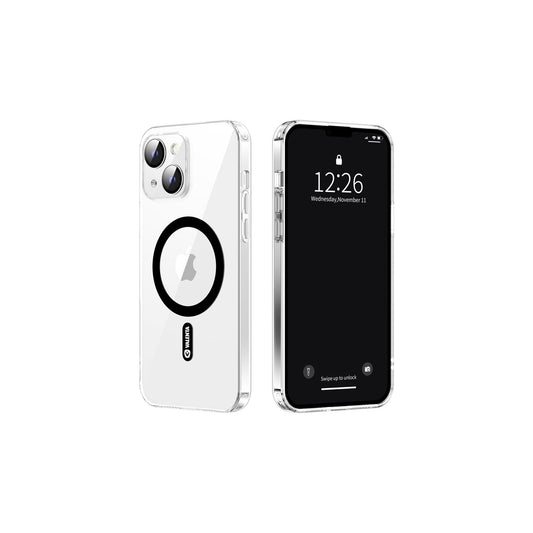 Valenta Tempered Glass Back Cover MagSafe Case Apple iPhone 14 Plus Clear
