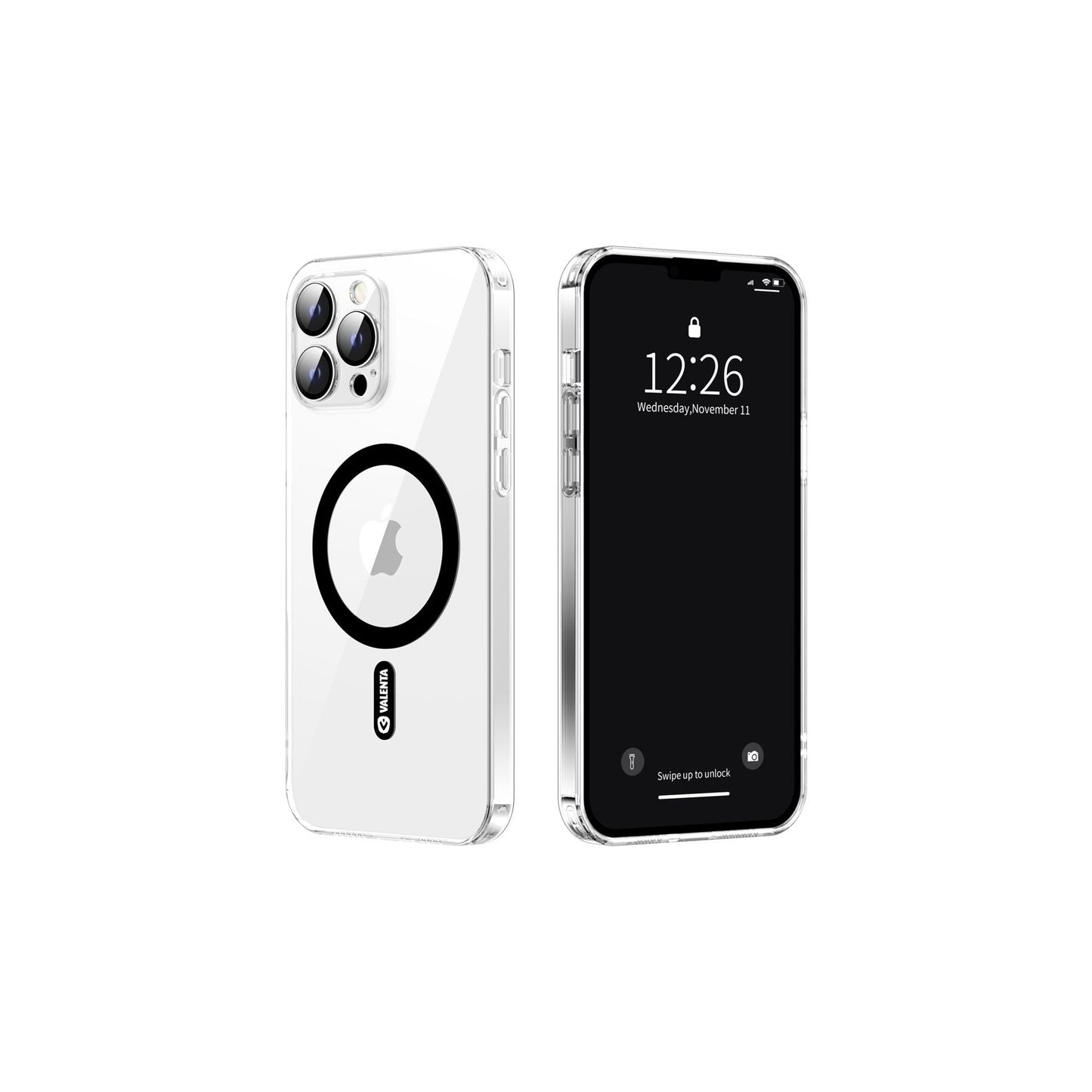 Valenta Tempered Glass Back Cover MagSafe Case Apple iPhone 14 Pro Max Clear