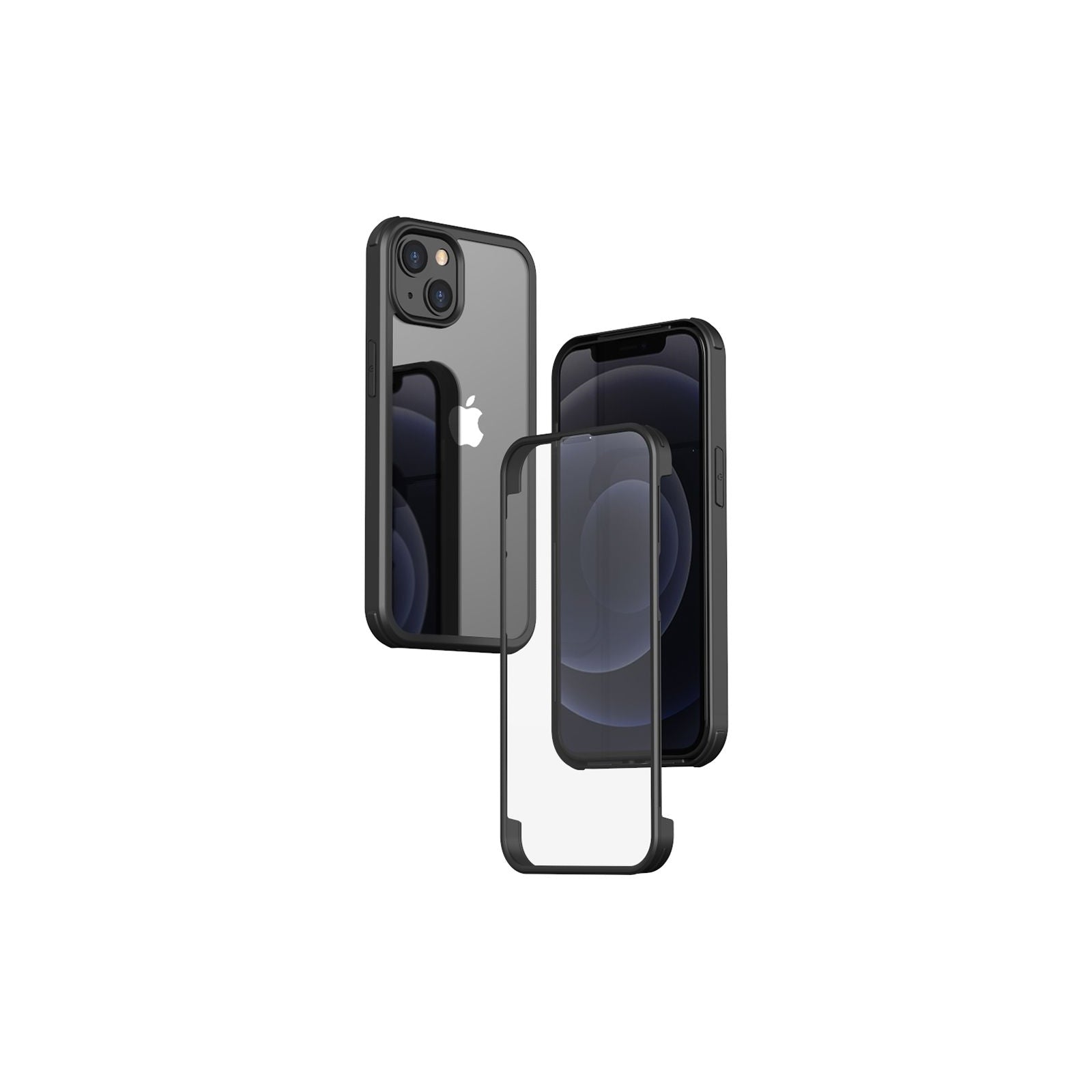 Valenta Tempered Glass Full Cover Bumper Case Apple iPhone 14 Plus Black