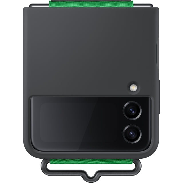 EF-GF721TBEGWW Samsung Silikon Cover mit Band Galaxy Z Flip4 Schwarz