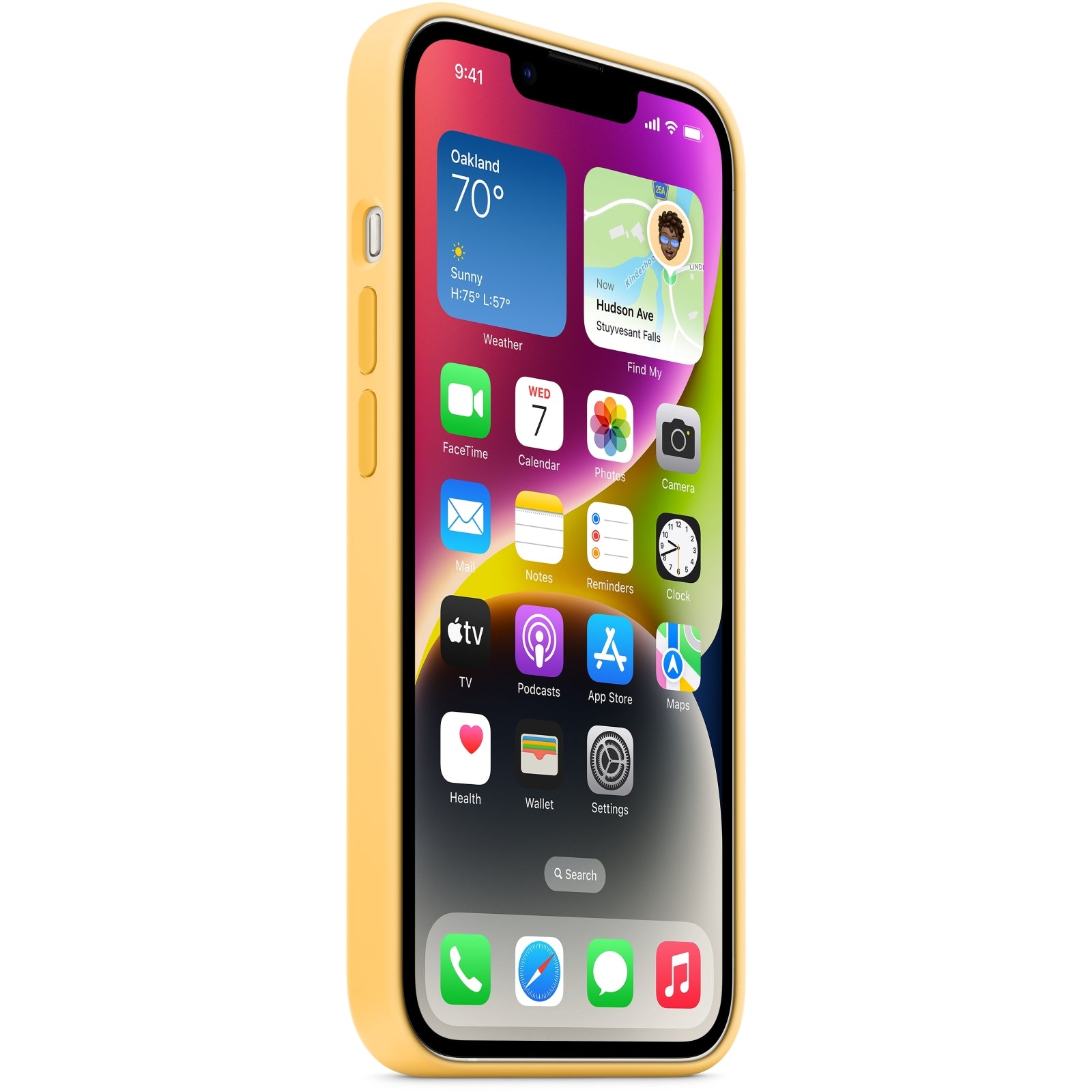 MPT23ZM/A Apple Silicone Case with MagSafe iPhone 14 Sunglow