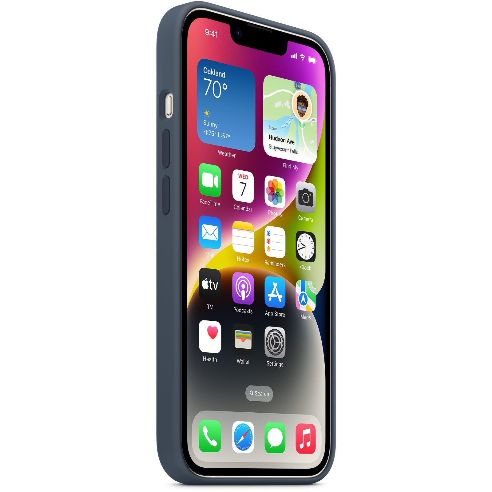 MPT53ZM/A Apple Silicone Case with MagSafe iPhone 14 Plus Storm Blue