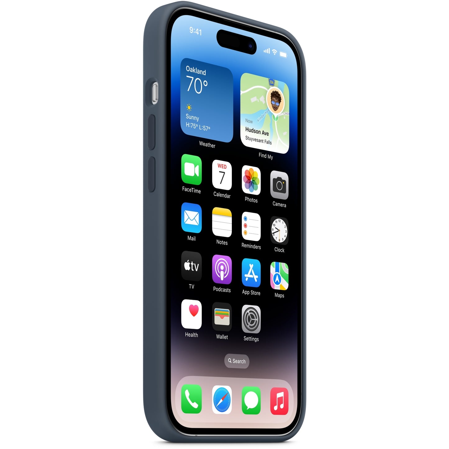 MPTQ3ZM/A Apple Silicone Case with MagSafe iPhone 14 Pro Max Storm Blue