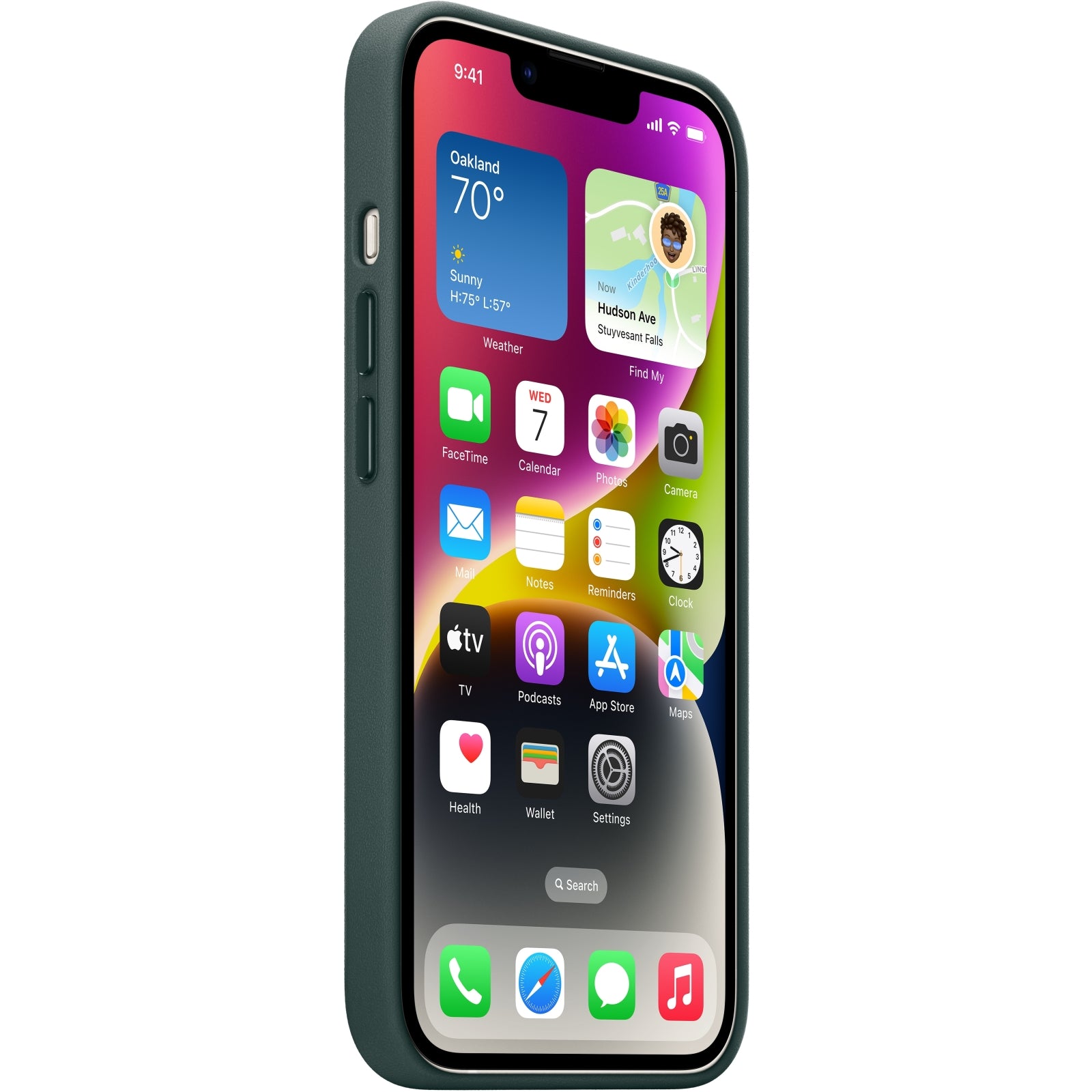 MPPA3ZM/A Apple Leather Case with MagSafe iPhone 14 Plus Forest Green