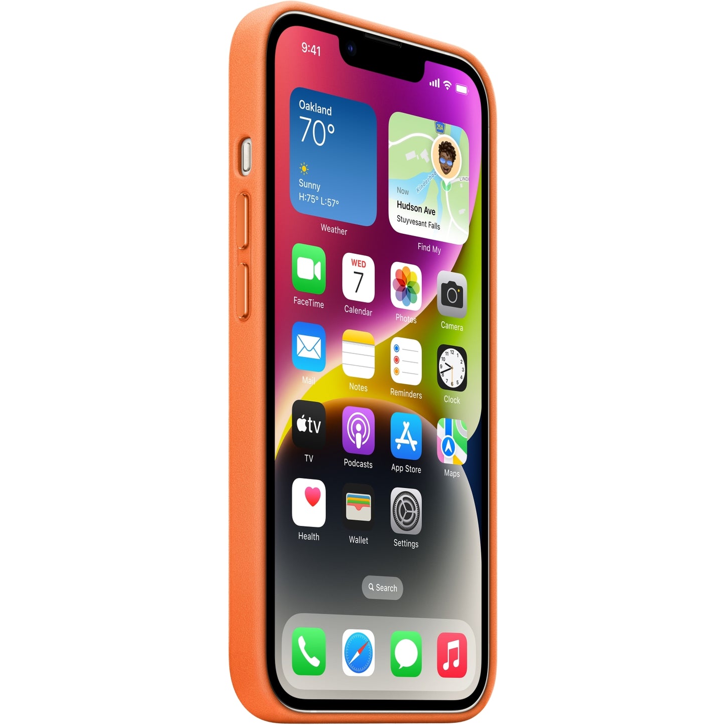 MPPF3ZM/A Apple Leather Case with MagSafe iPhone 14 Plus Orange