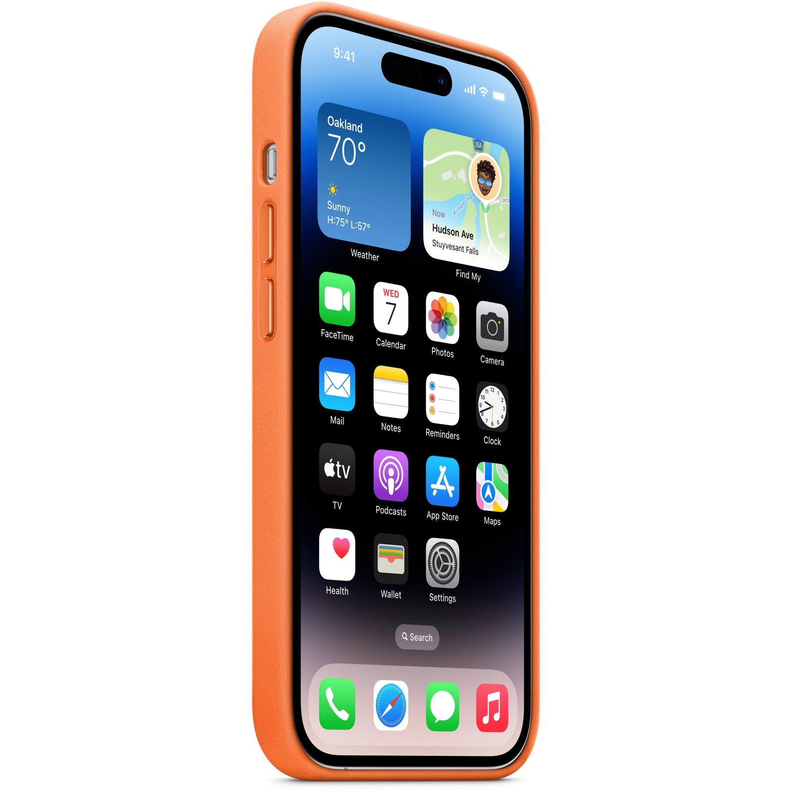 MPPR3ZM/A Apple Leather Case with MagSafe iPhone 14 Pro Max Orange