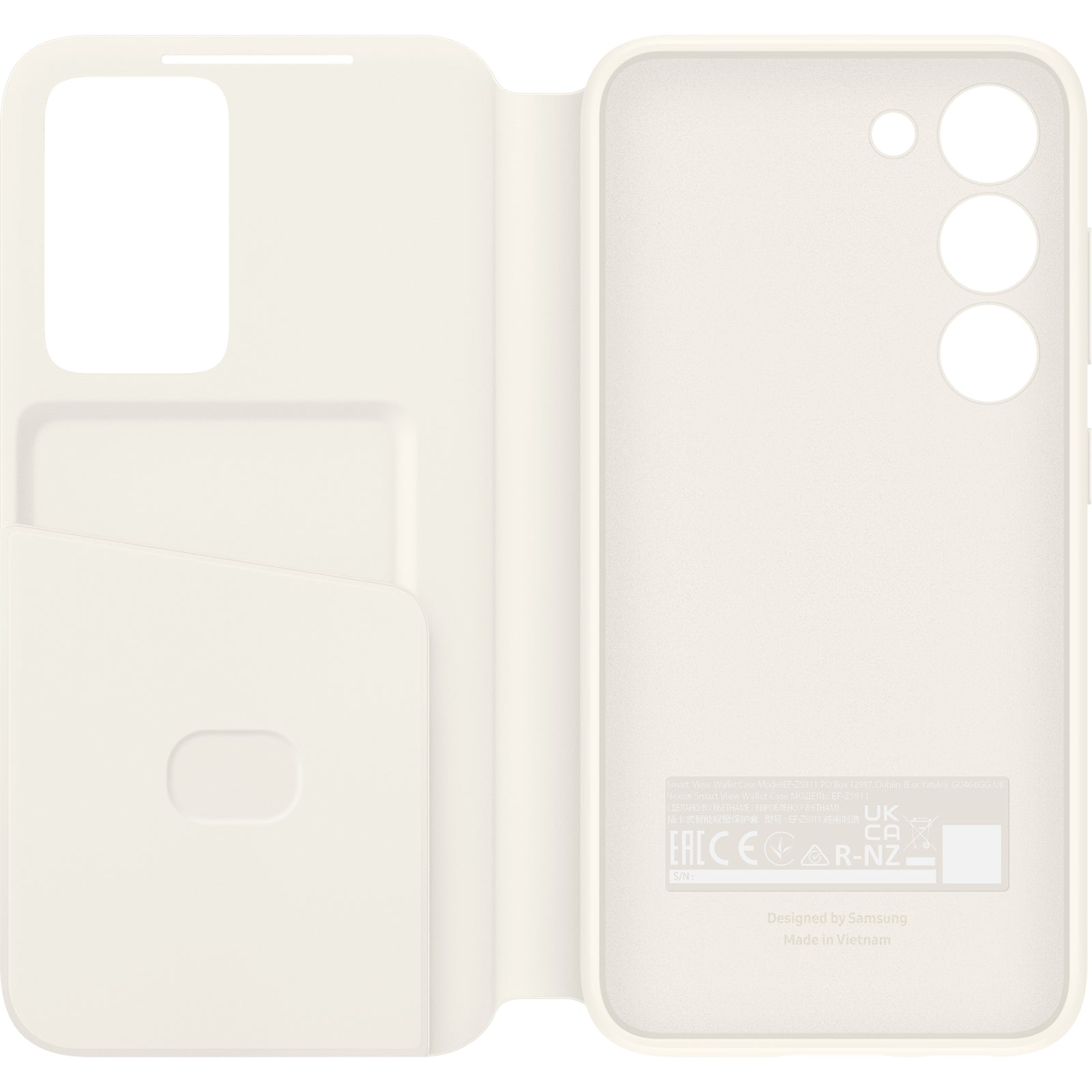 EF-ZS911CUEGWW Samsung Smart Clear View Cover Galaxy S23 5G Cream