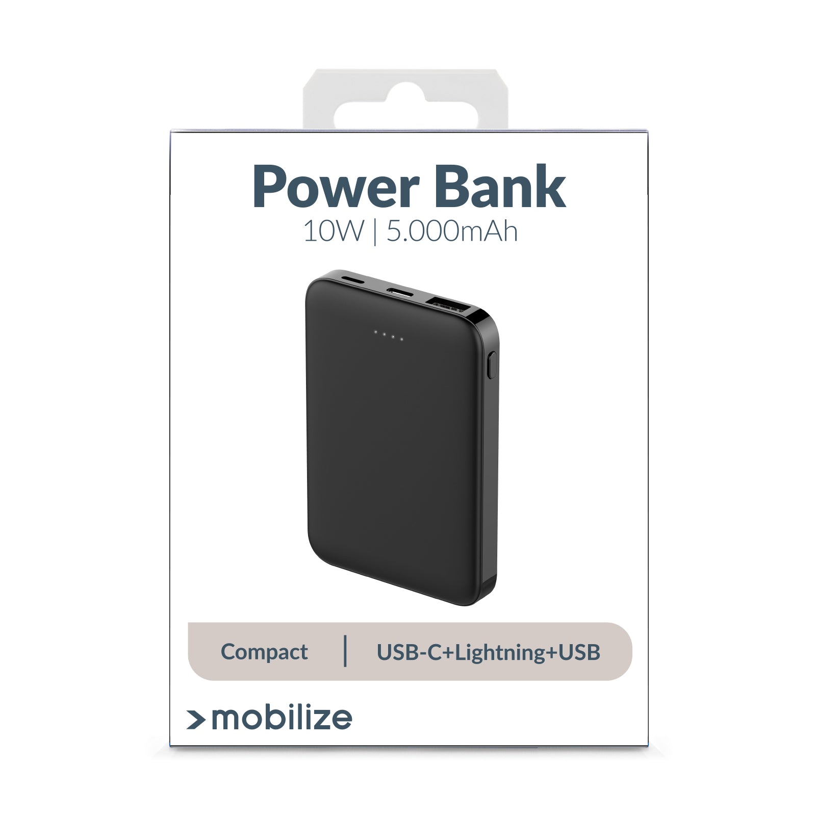 Mobilize Power Bank 5000mAh 15W Black