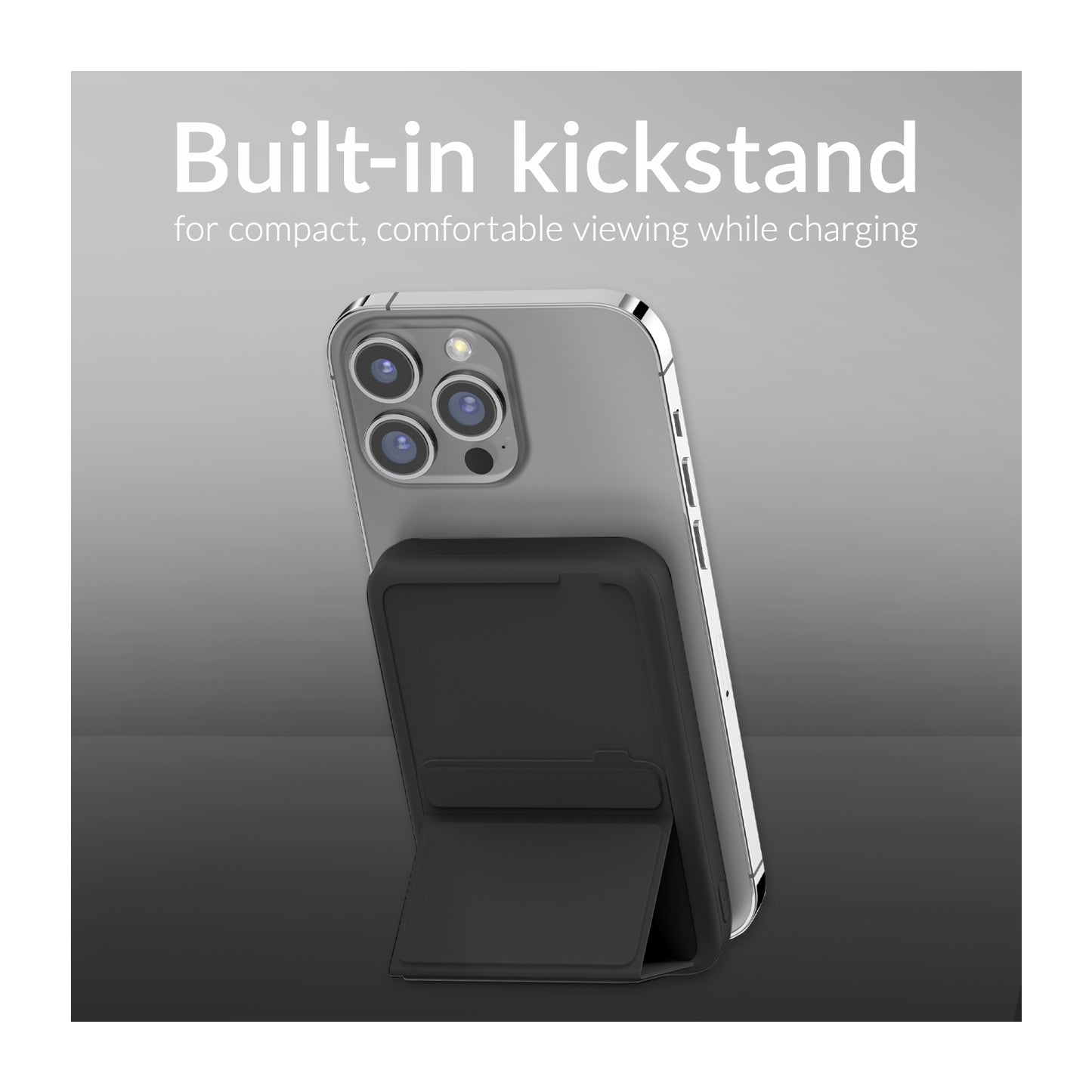 Mobilize Magnetic Wireless Magsafe Compatible PD Stand Power Bank 10000mAh 15W Black