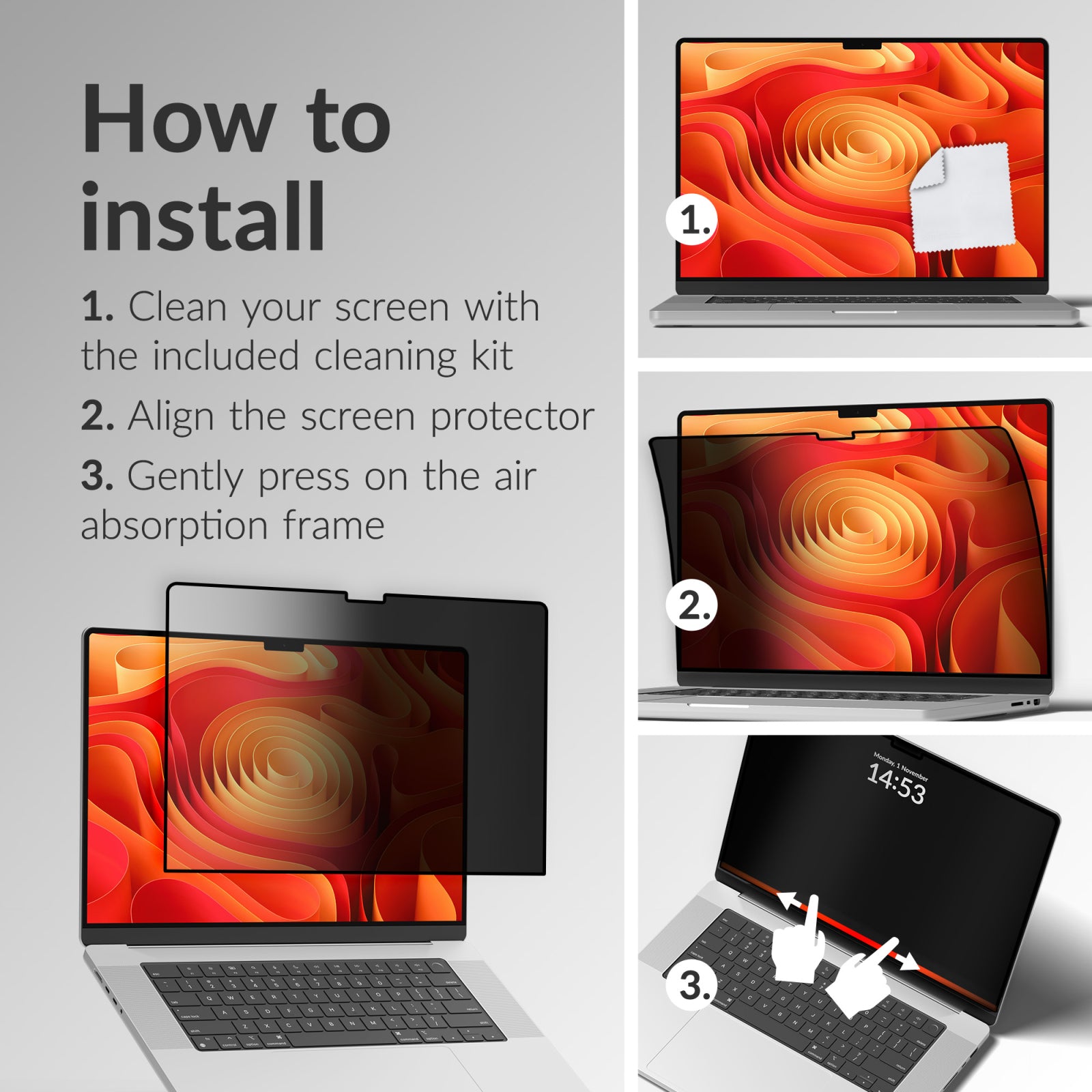 Mobilize Privacy Screen Protector for Apple MacBook Air 13.6inch (2022 - 2026)