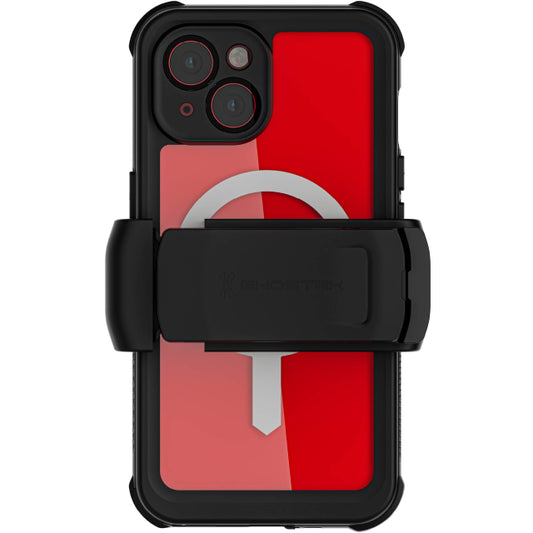 Ghostek Nautical Waterproof MagSafe Case + Belt Swivel Holster Apple iPhone 15 Clear