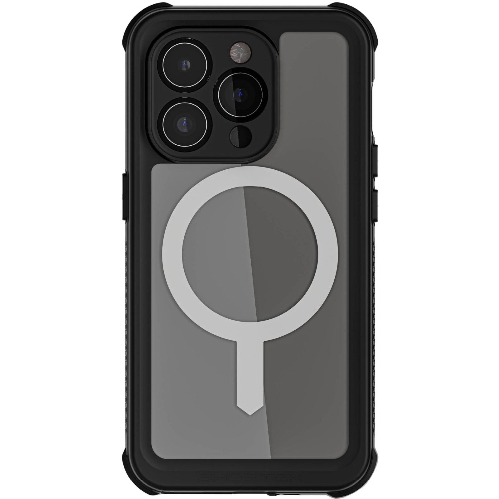 Ghostek Nautical Waterproof MagSafe Case + Belt Swivel Holster Apple iPhone 15 Pro Clear