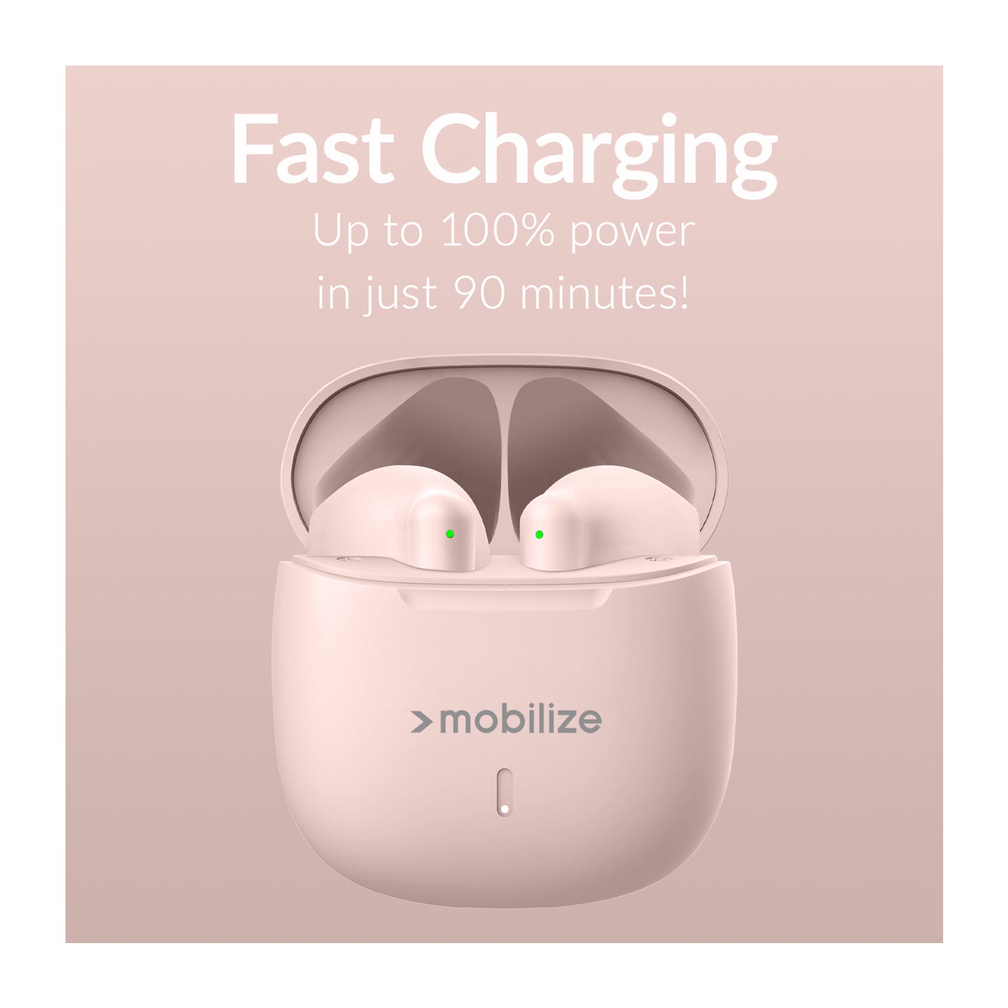 Mobilize TWS Earbuds Pastel Pink