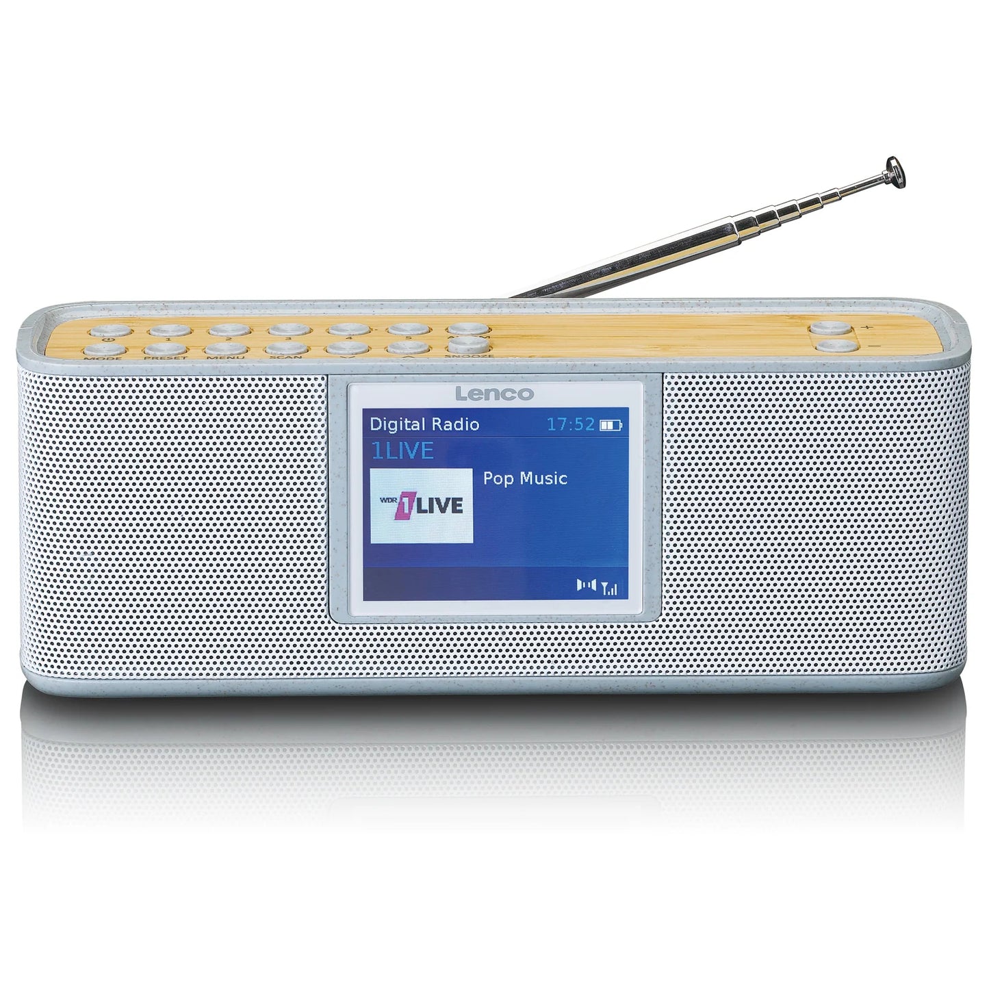 PDR-046GY Lenco Portable Eco DAB+ Bluetooth Radio Grey