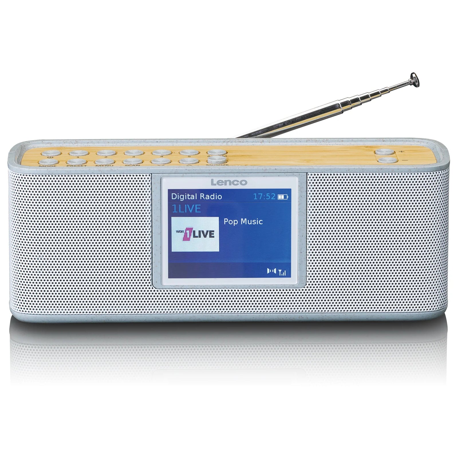 PDR-046GY Lenco Portable Eco DAB+ Bluetooth Radio Grey