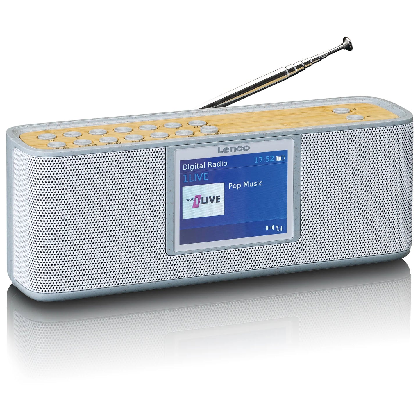 PDR-046GY Lenco Portable Eco DAB+ Bluetooth Radio Grey