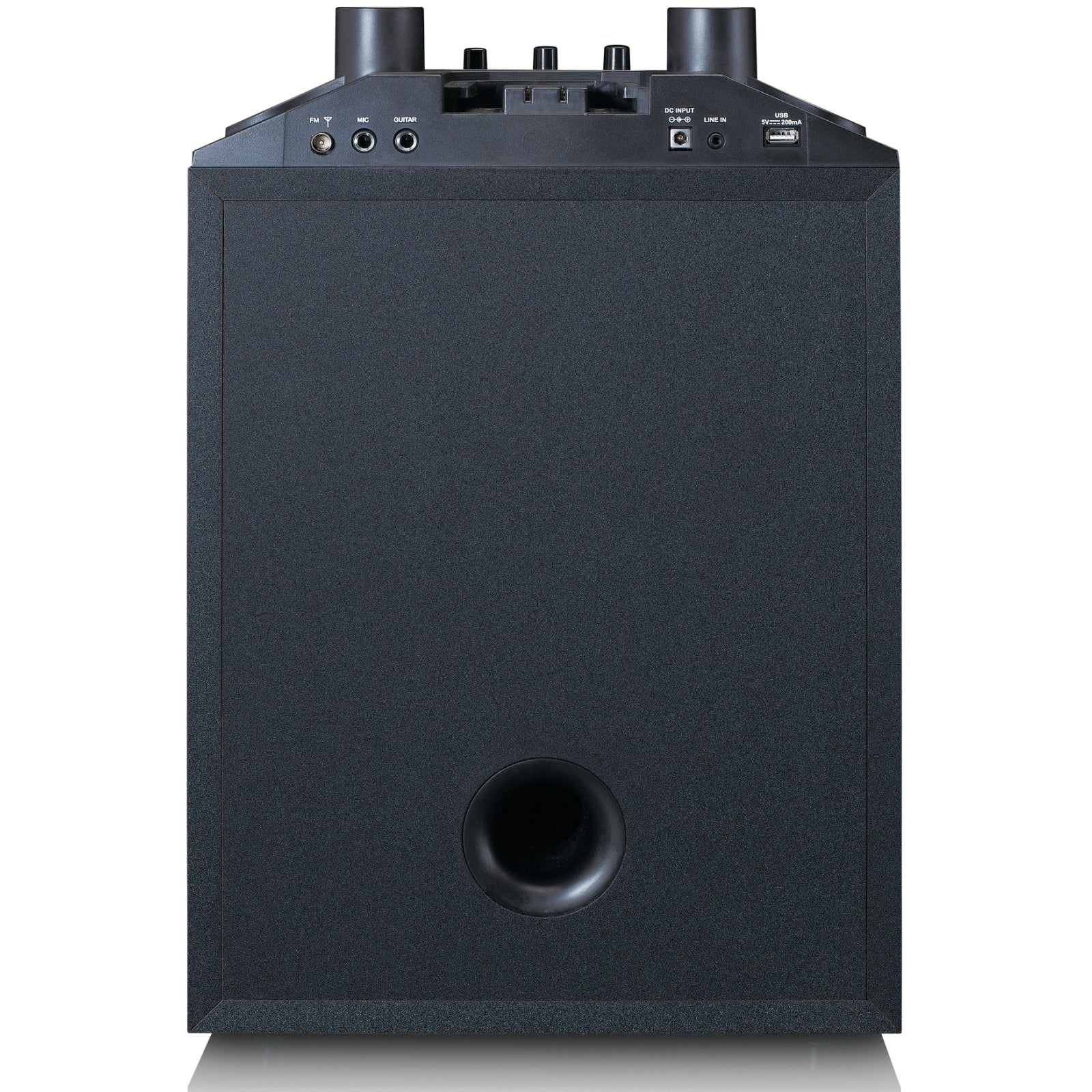 PA-220BK Lenco Bluetooth Party Speaker + Remote + 2 Microphones Black