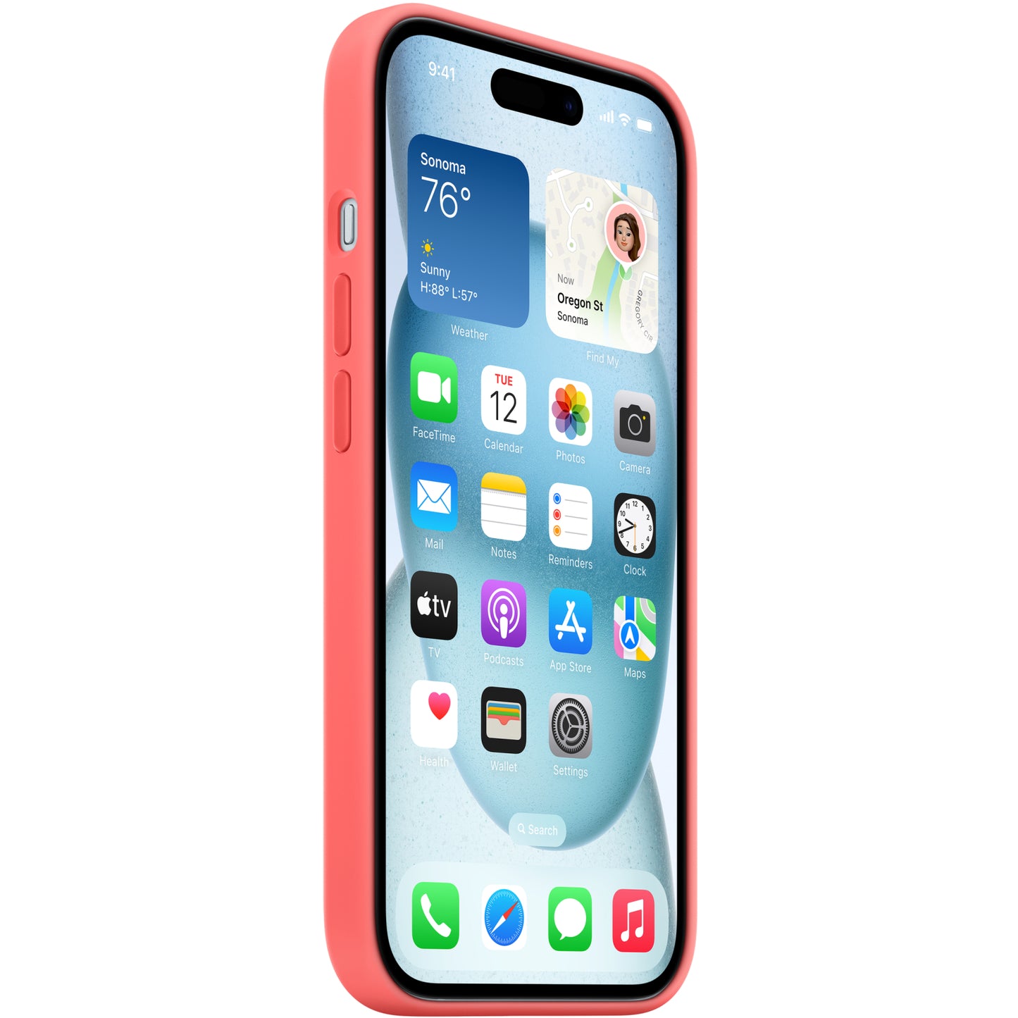 MT163ZM/A Apple Silicone Case with MagSafe iPhone 15 Plus Guave
