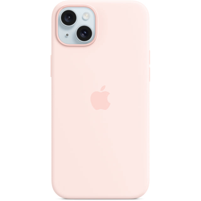 MT143ZM/A Coque en silicone Apple avec MagSafe iPhone 15 Plus Rose clair