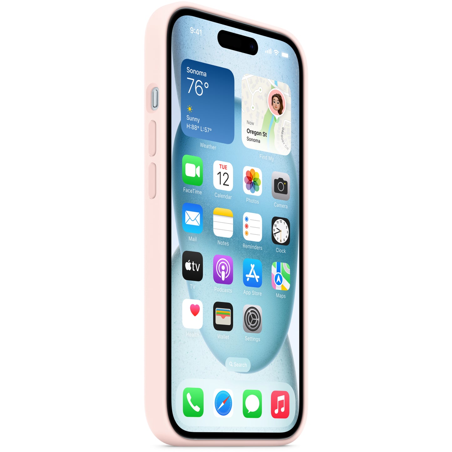 MT143ZM/A Apple Silicone Case with MagSafe iPhone 15 Plus Light Pink