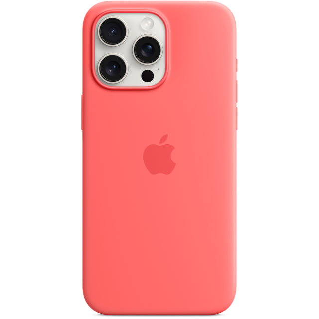 MT1V3ZM/A Coque en silicone avec MagSafe pour iPhone 15 Pro Max Guave
