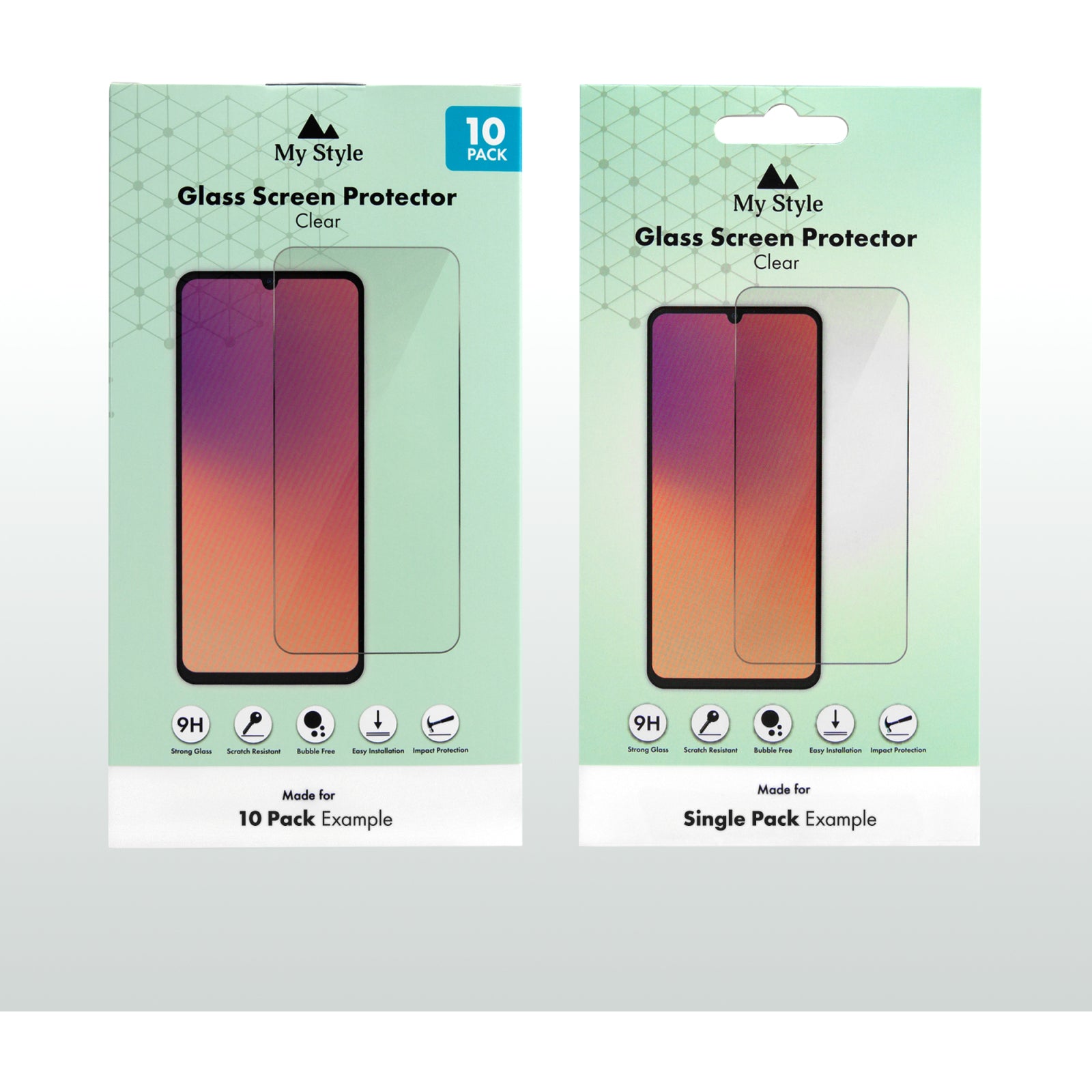 My Style Tempered Glass Screen Protector for Samsung Galaxy A35 5G/A36 5G/A55 5G/A56 5G/S24 FE 5G Clear (10-Pack)