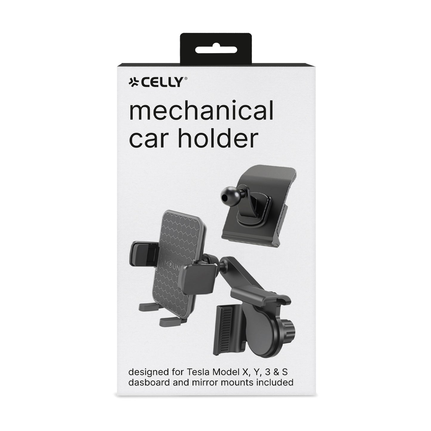 Celly Car Holder for Tesla Monitor and Dashboard Black