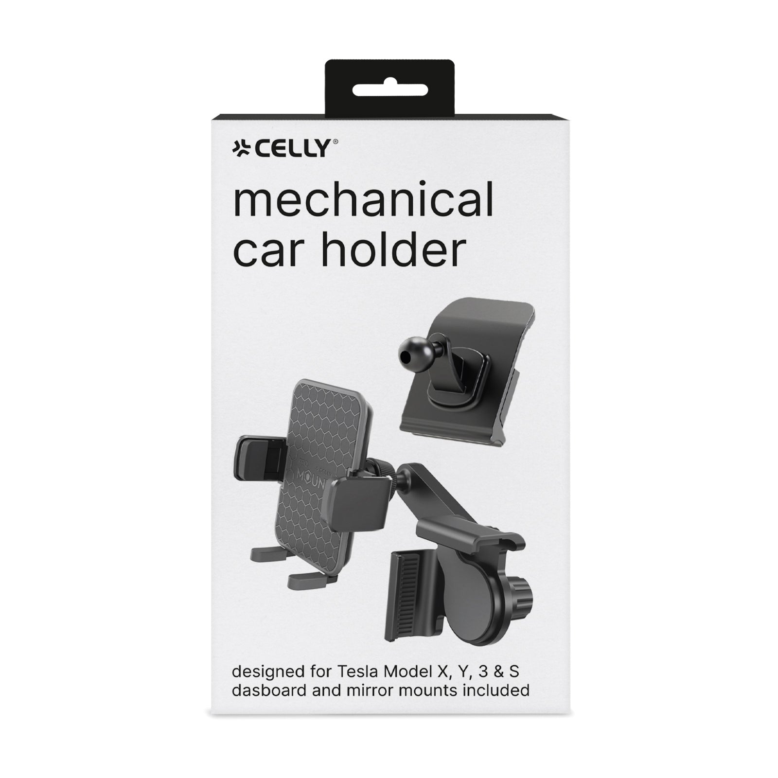 Celly Car Holder for Tesla Monitor and Dashboard Black