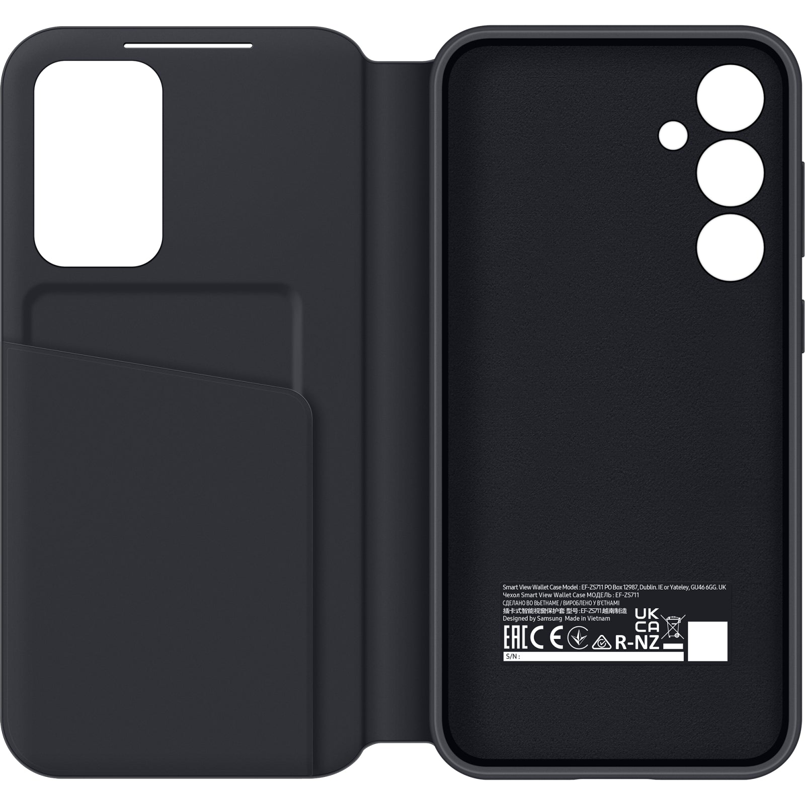 EF-ZS711CBEGWW Samsung Smart View Wallet Case Galaxy S23 FE 5G Black