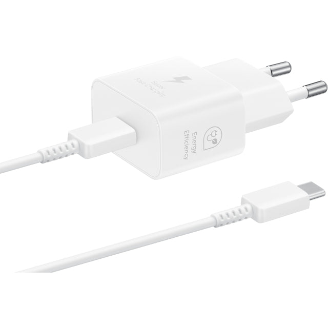 EP-T2510XWEGEU Samsung Chargeur mural PD 25W USB-C + Câble USB-C Blanc Vrac