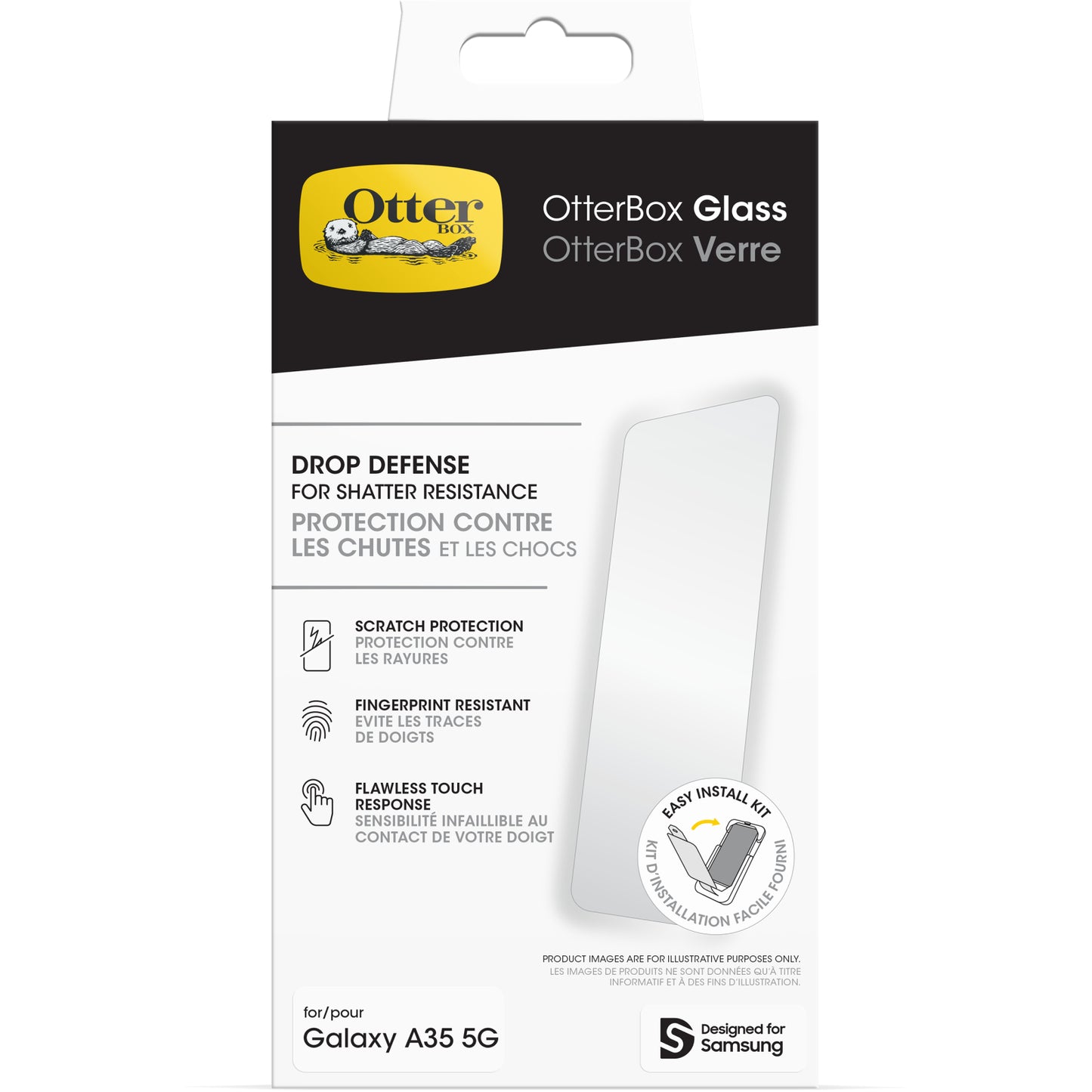 OtterBox Glass Screen Protector Samsung Galaxy A35 5G Clear
