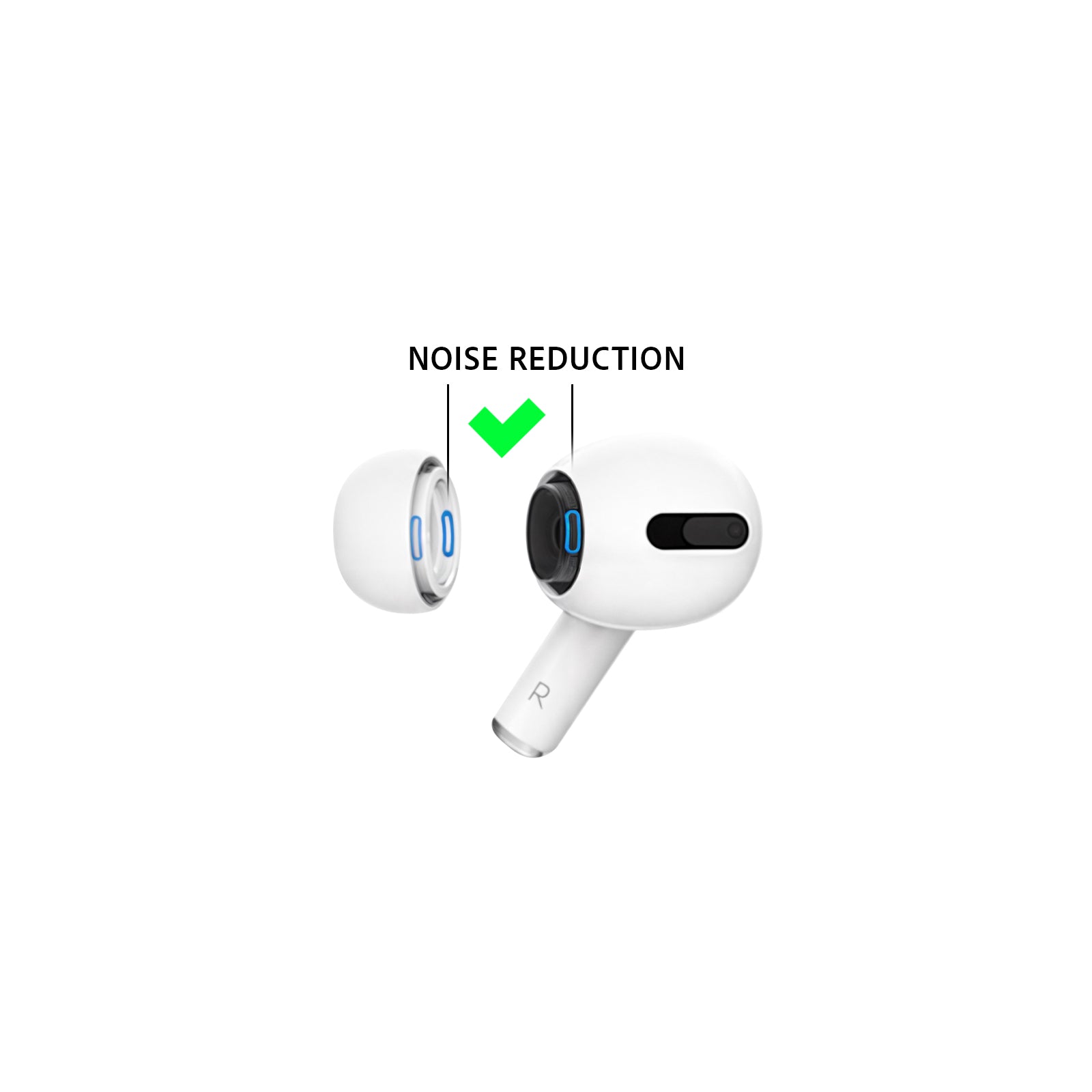 Xccess Silicon Replacement Ear Tips for Airpod Pro 1/2 Size S (1 Pair) White