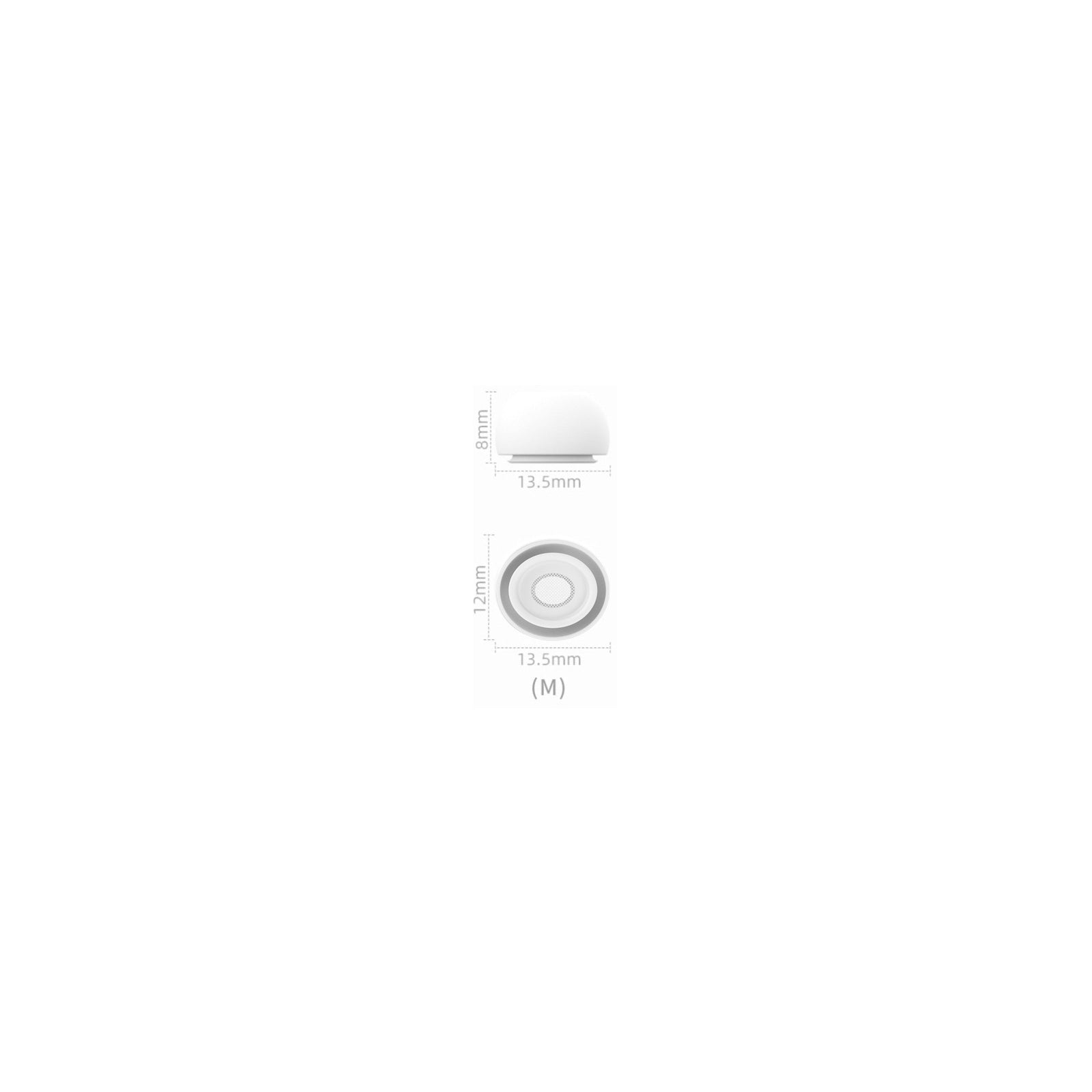 Xccess Silicon Replacement Ear Tips for Airpod Pro 1/2 Size M (1 Pair) White